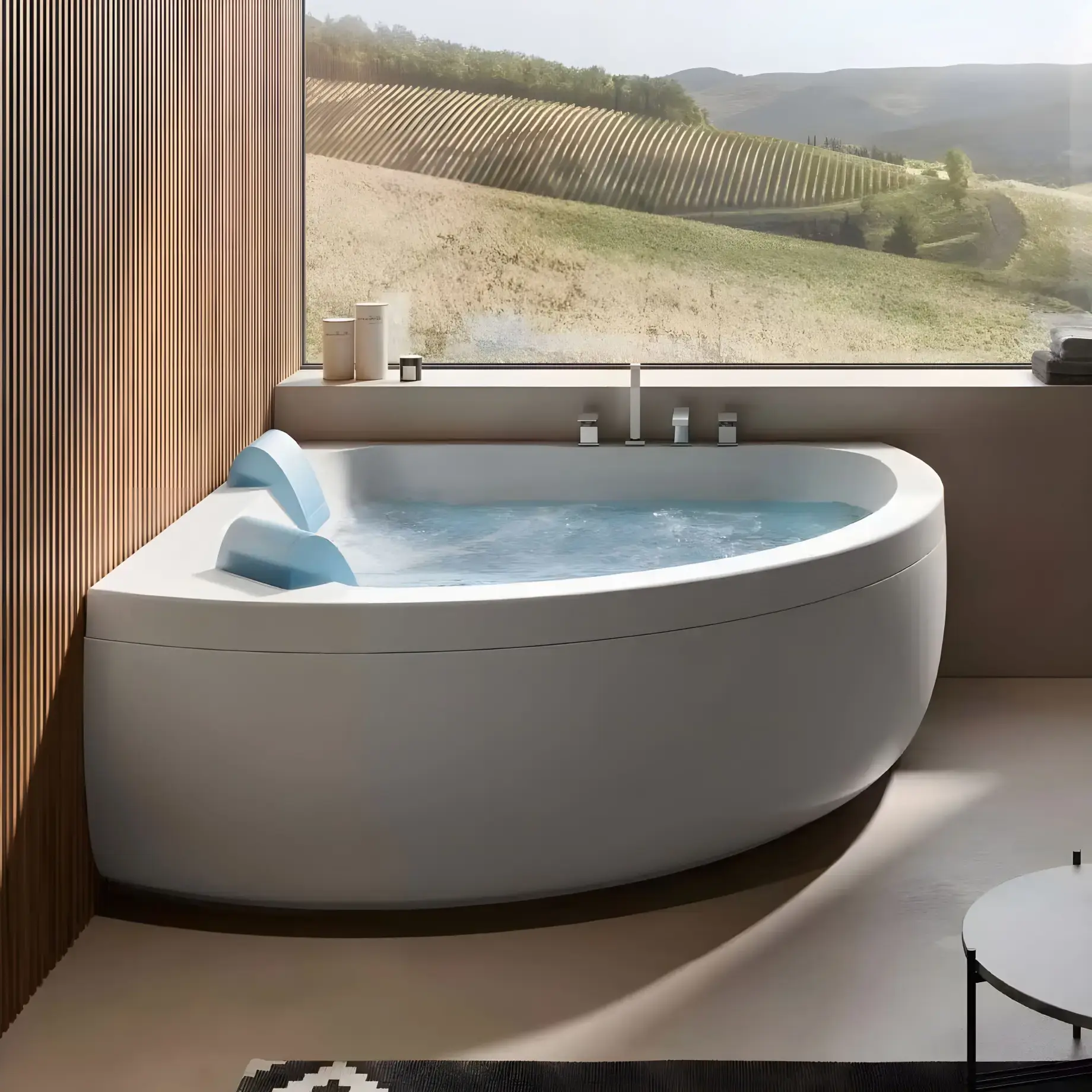 Ванна гидромассажная AQUASOUL CORNER Jacuzzi AQU60010A41 — боковой ракурс