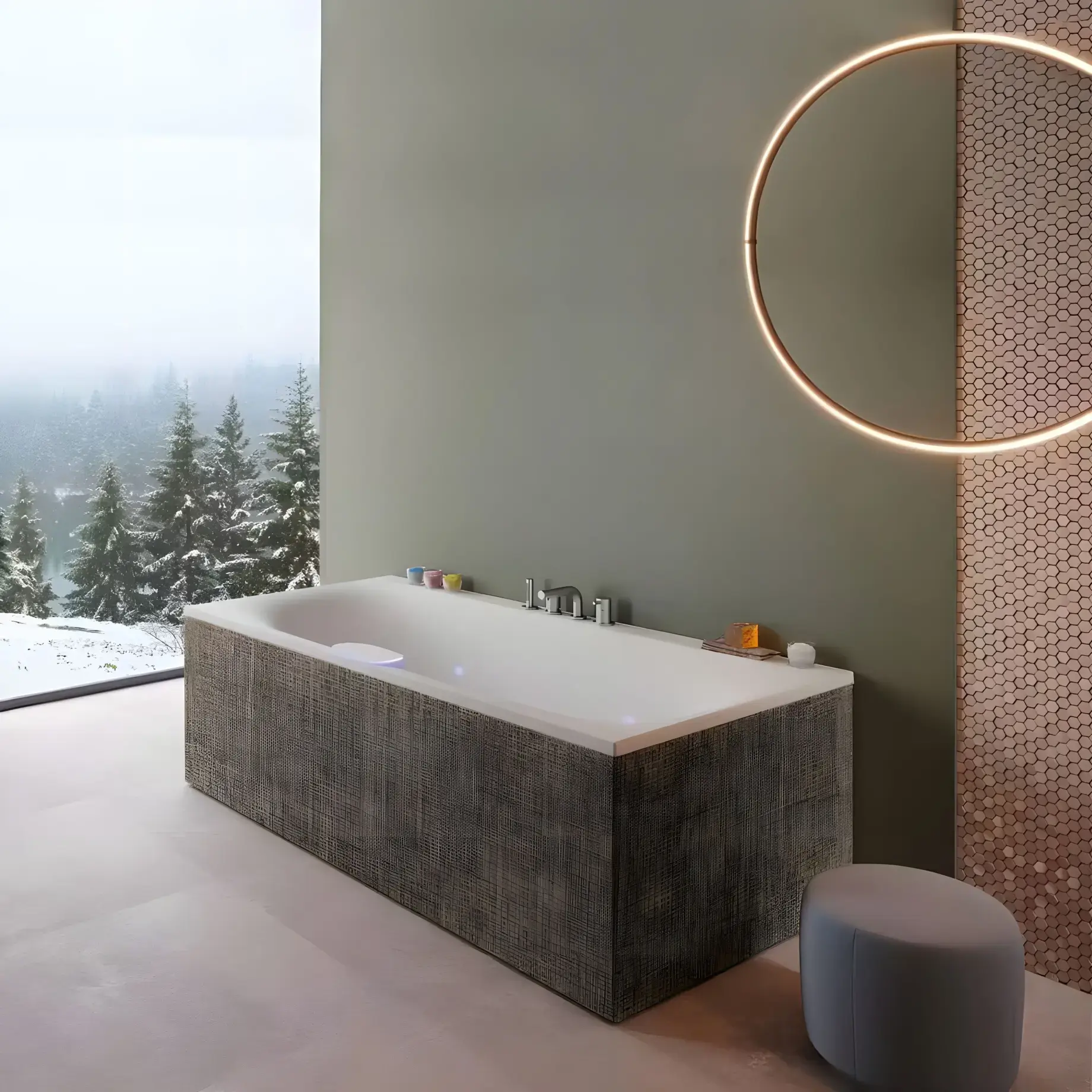Ванна акриловая гидромассажная Arga Jacuzzi ARG201C0300+9440B41A — вид спереди