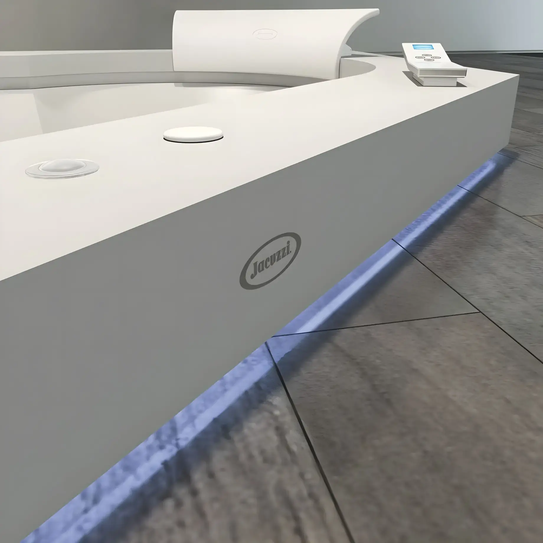 Ванна гідромасажна AURA UNO CORIAN Jacuzzi AUR103K0A00+720206301 — вид згори