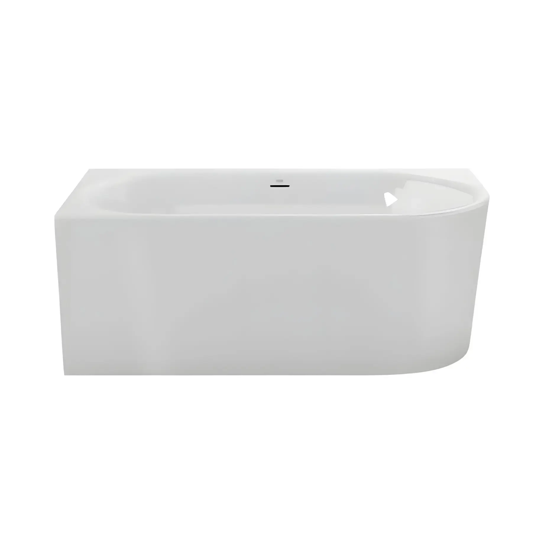 Ванна DALMA лівостороння Jacuzzi DAL00001G00 Gloss White 155 х 80 см — вид на білому тлі