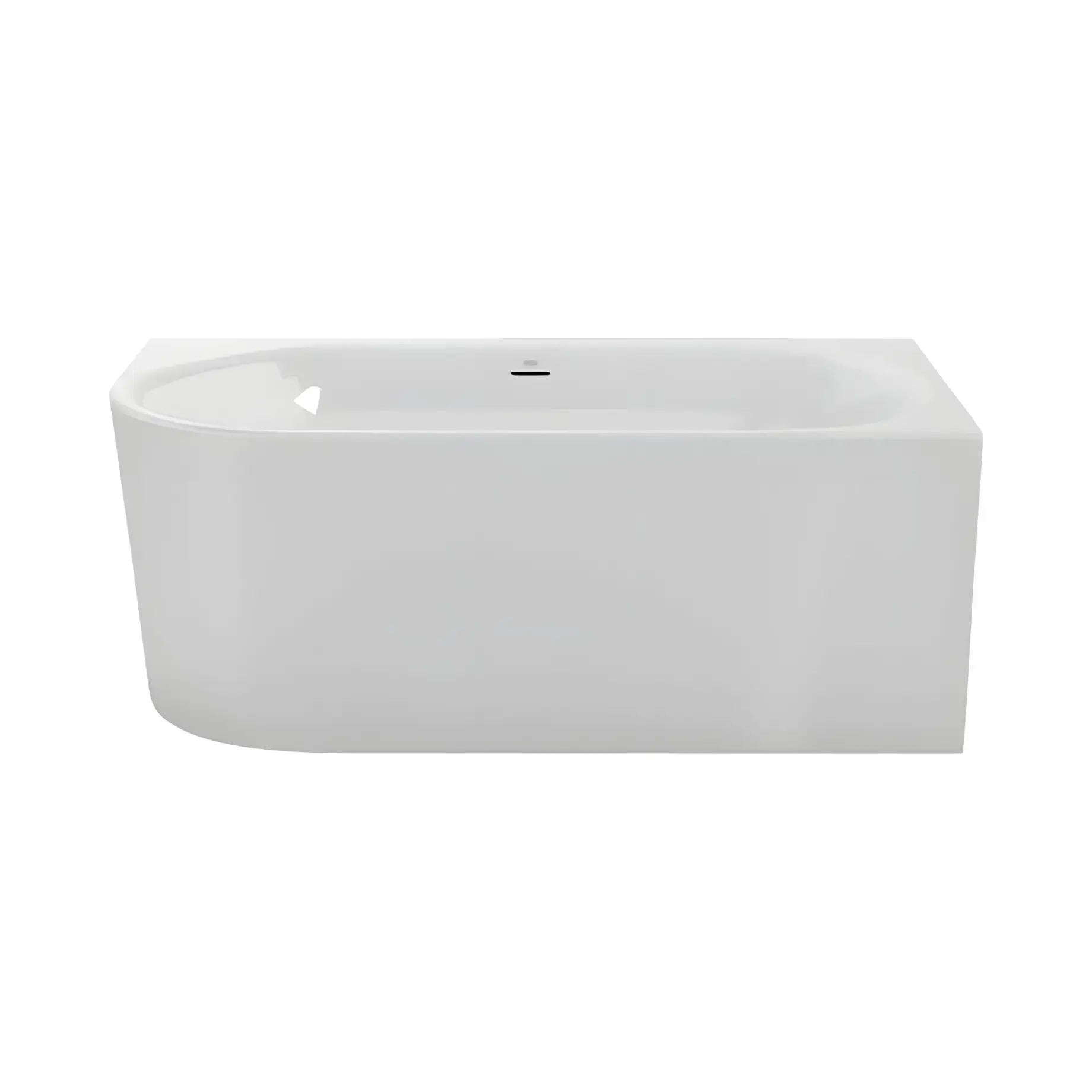 Ванна DALMA правостороння Jacuzzi DAL00002G00 Gloss White 155 х 80 см — вид на білому тлі