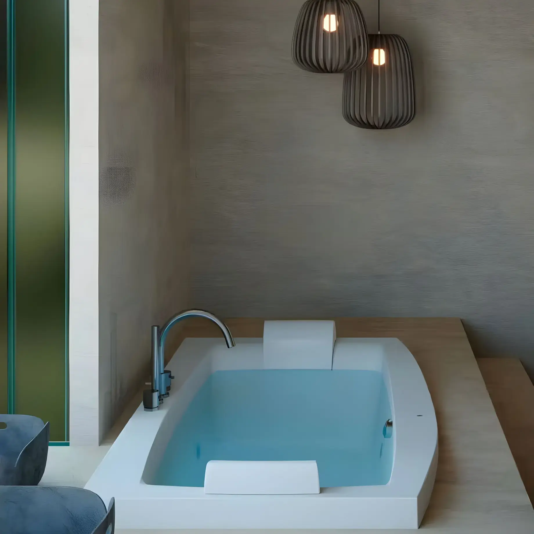 Ванна гидромассажная INVITA Jacuzzi ES020020B12 — боковой ракурс