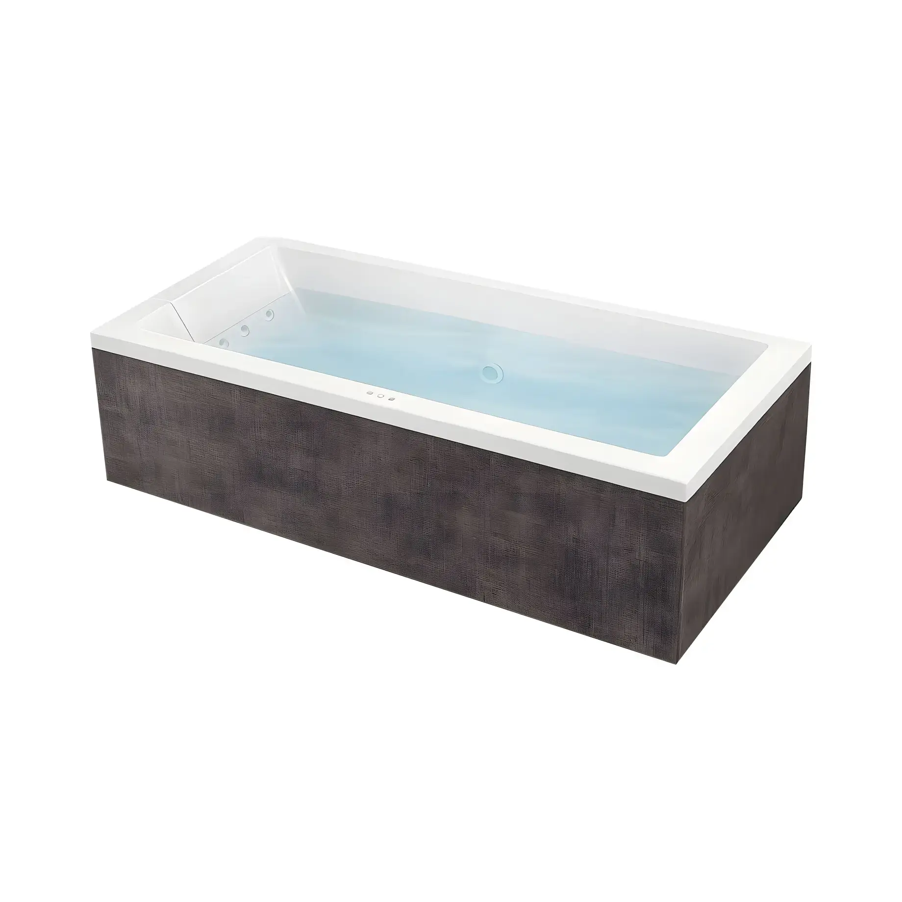 Ванна гідромасажна MYWAY Jacuzzi MYW201E1100+ 9440B81A Gloss White 180 х 80 см — вид на білому тлі