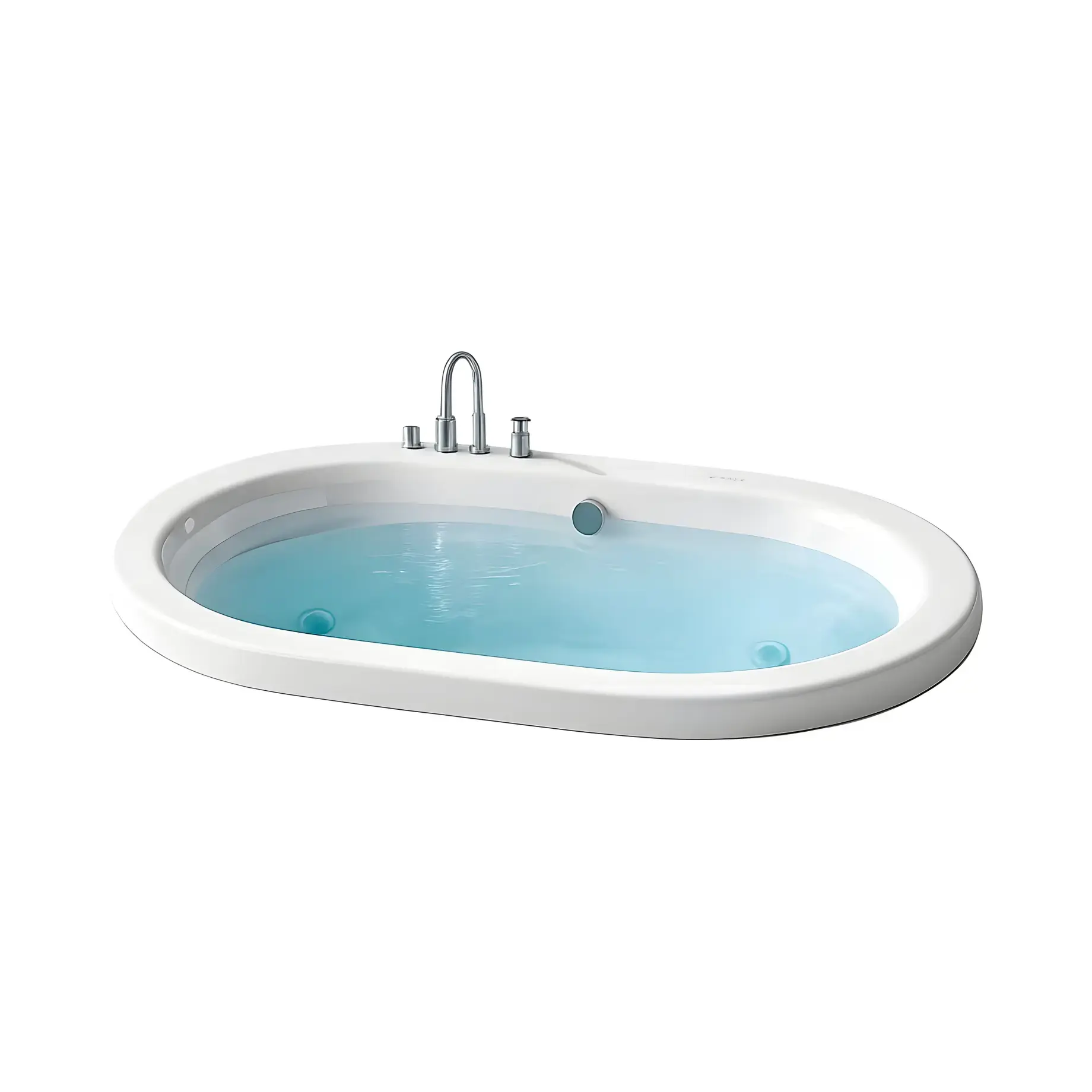 Ванна гідромасажна OPALIA Jacuzzi OPA001E0700 Gloss White 190 х 110 см — вид на білому тлі