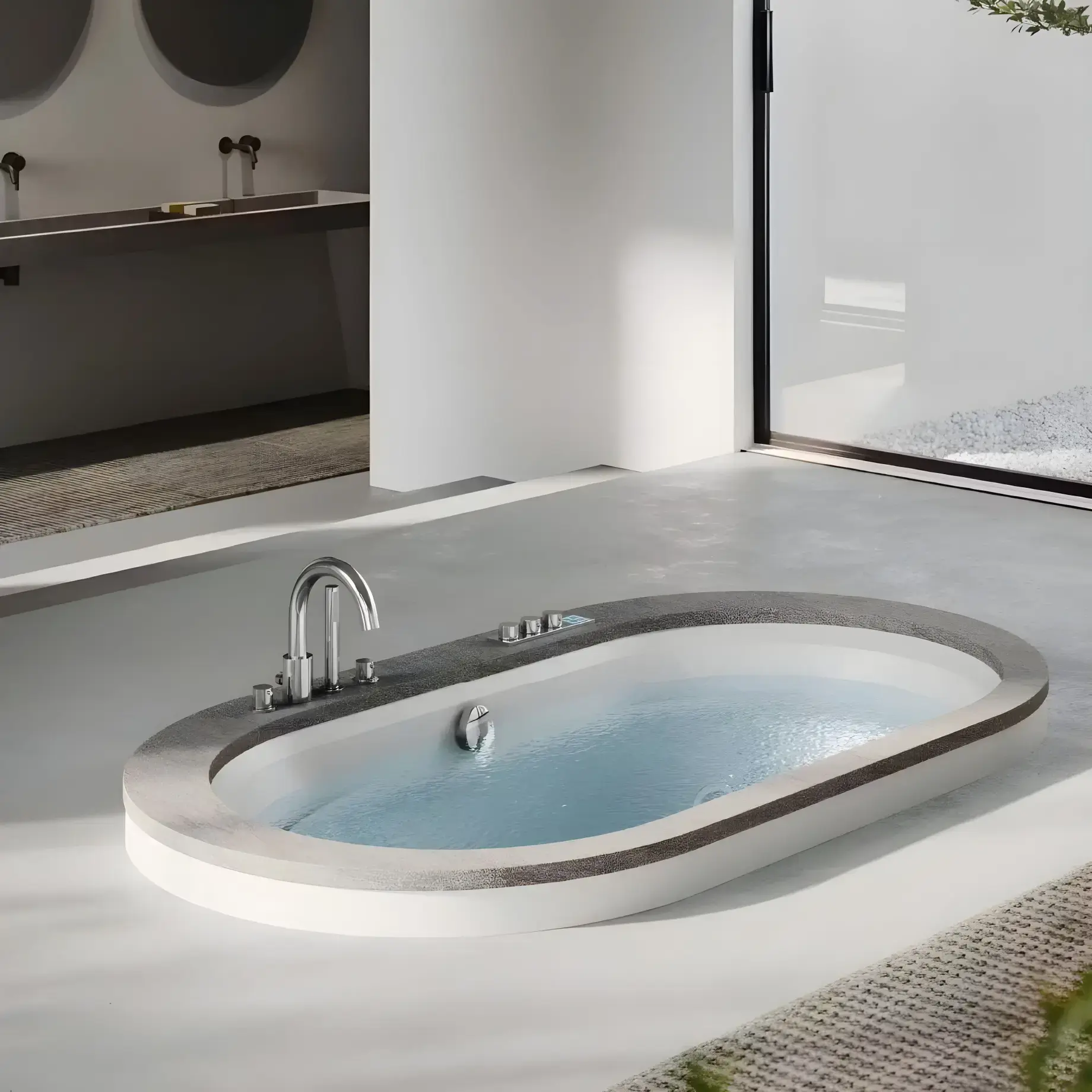 Ванна гідромасажна OPALIA STONE Jacuzzi OPA012E0700 — вид спереду