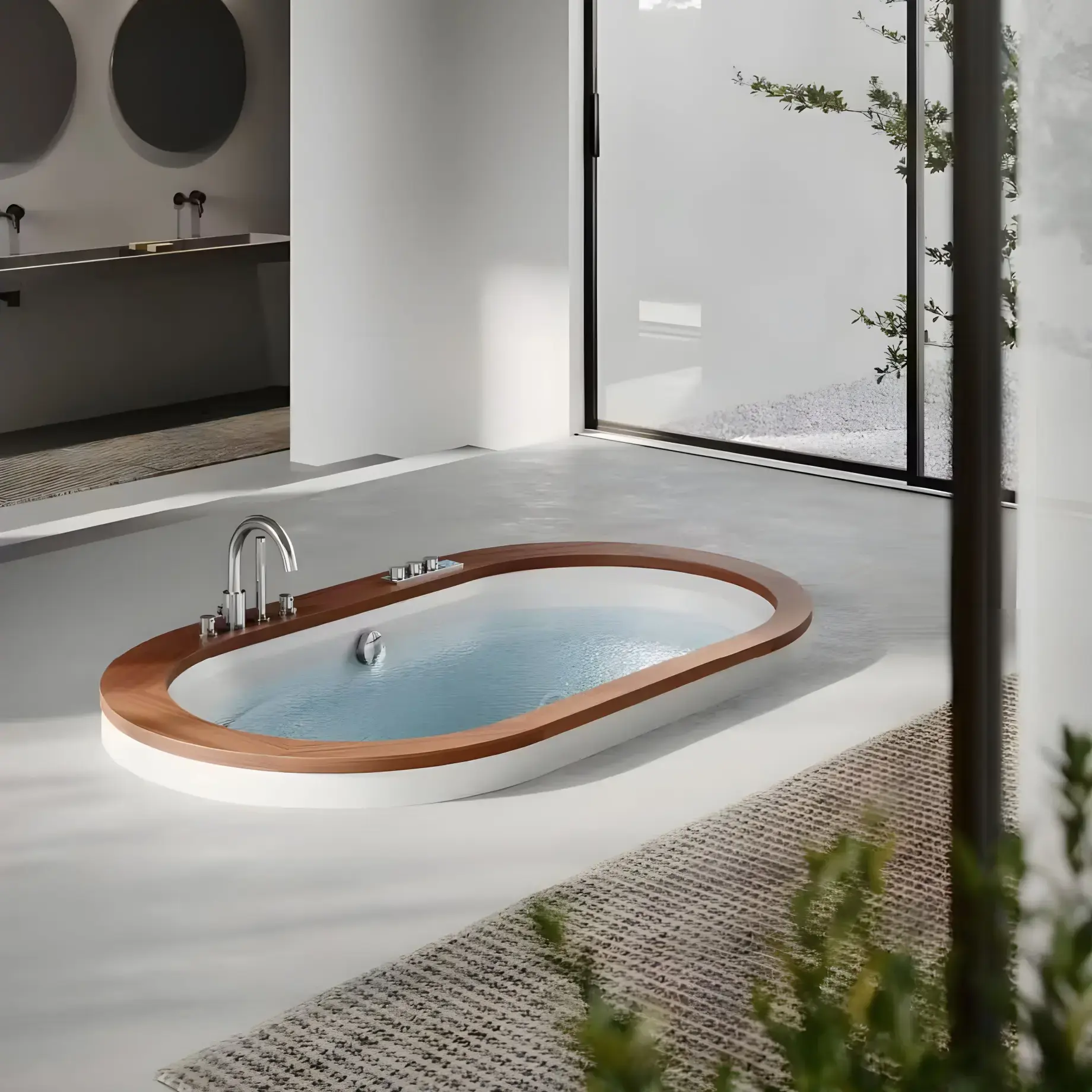 Ванна гідромасажна OPALIA WOOD Jacuzzi OPA014E0700 — бічний ракурс
