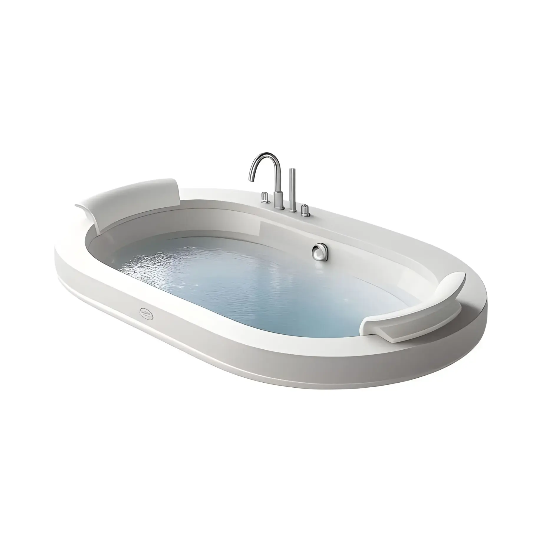 Ванна гідромасажна OPALIA CORIAN Jacuzzi OPA018E0700 + 720210340 — вид на білому тлі