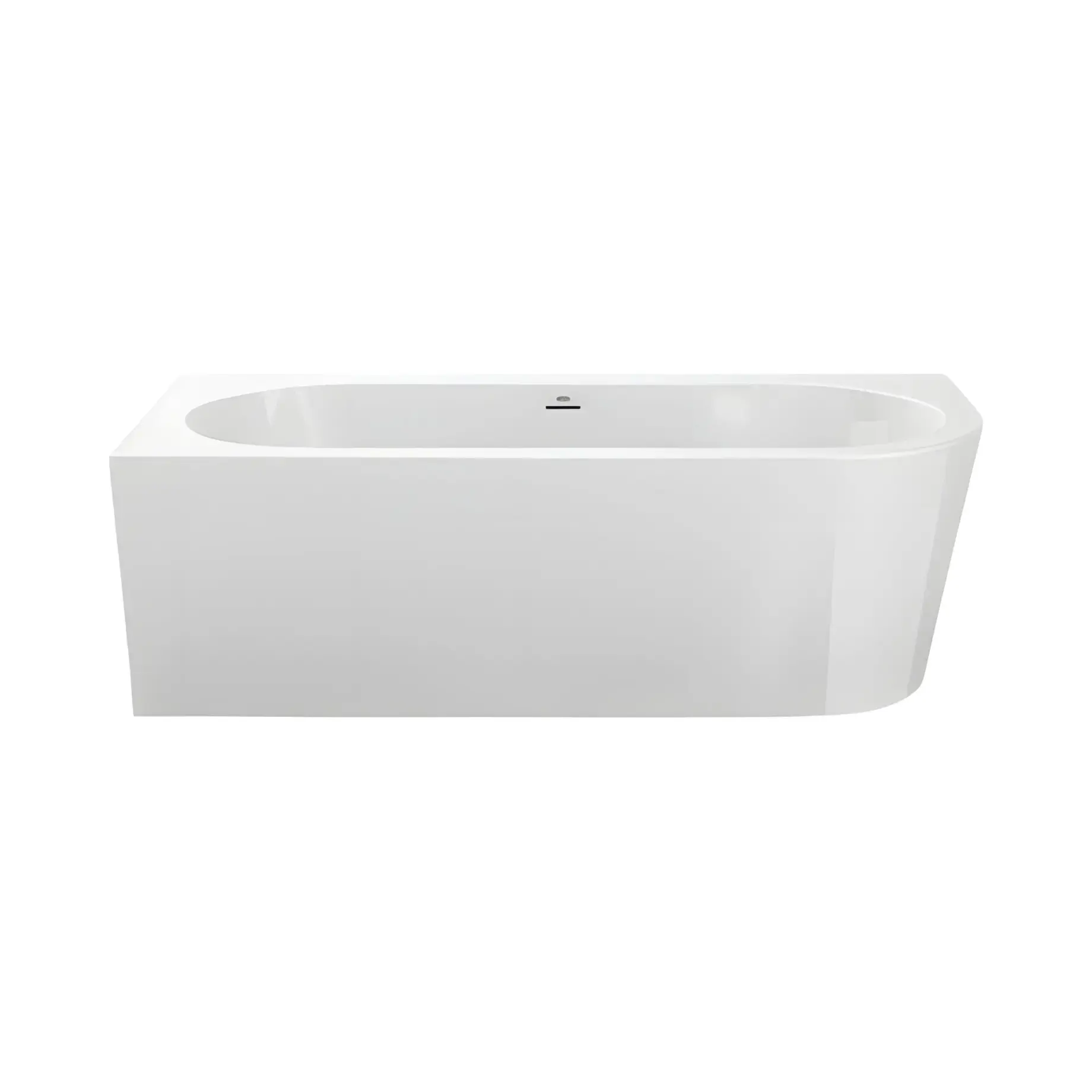 Ванна SILBA лівостороння Jacuzzi SLB00001G00 Gloss White 178 х 78 см — вид на білому тлі