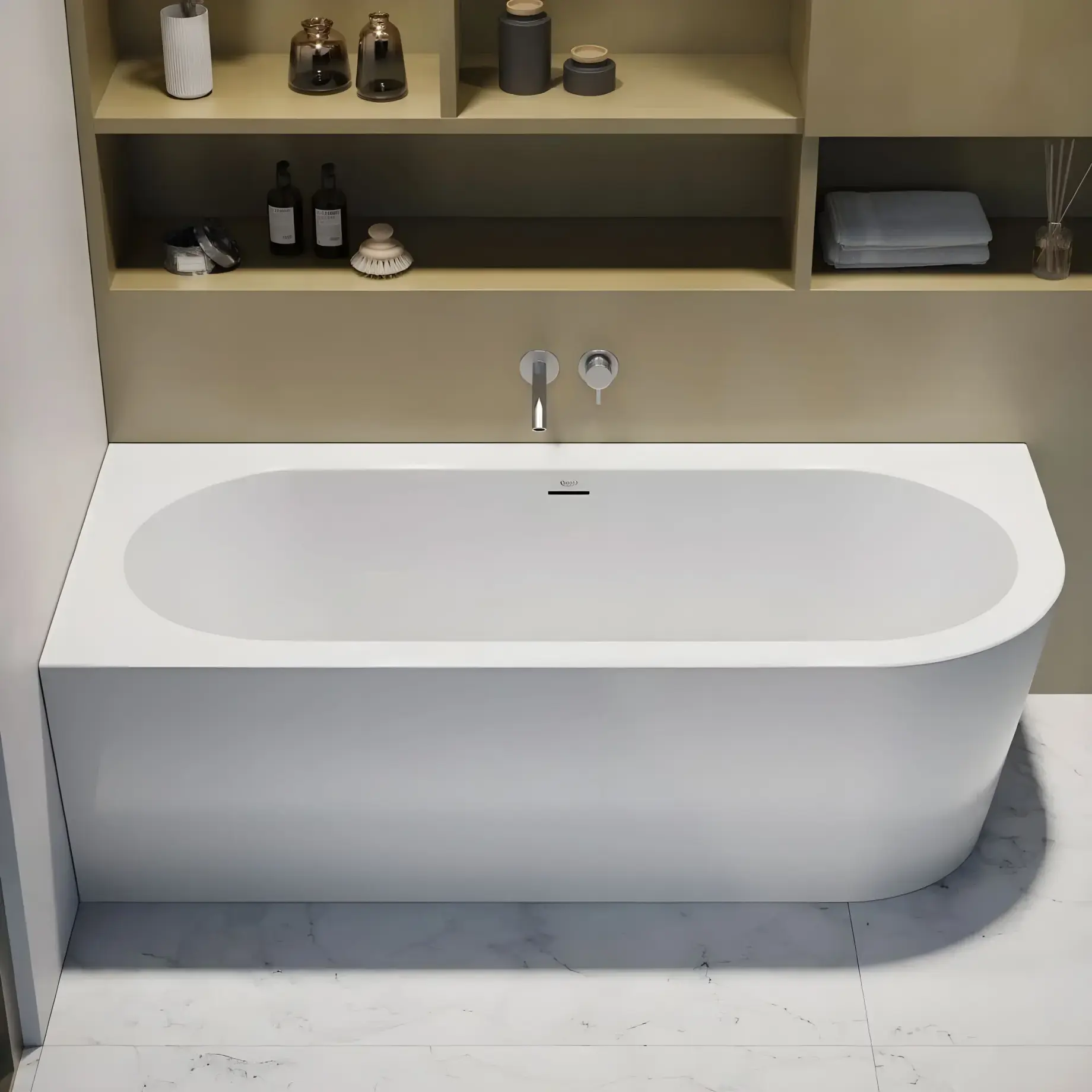 Ванна SILBA левосторонняя Jacuzzi SLB00001G00 — боковой ракурс