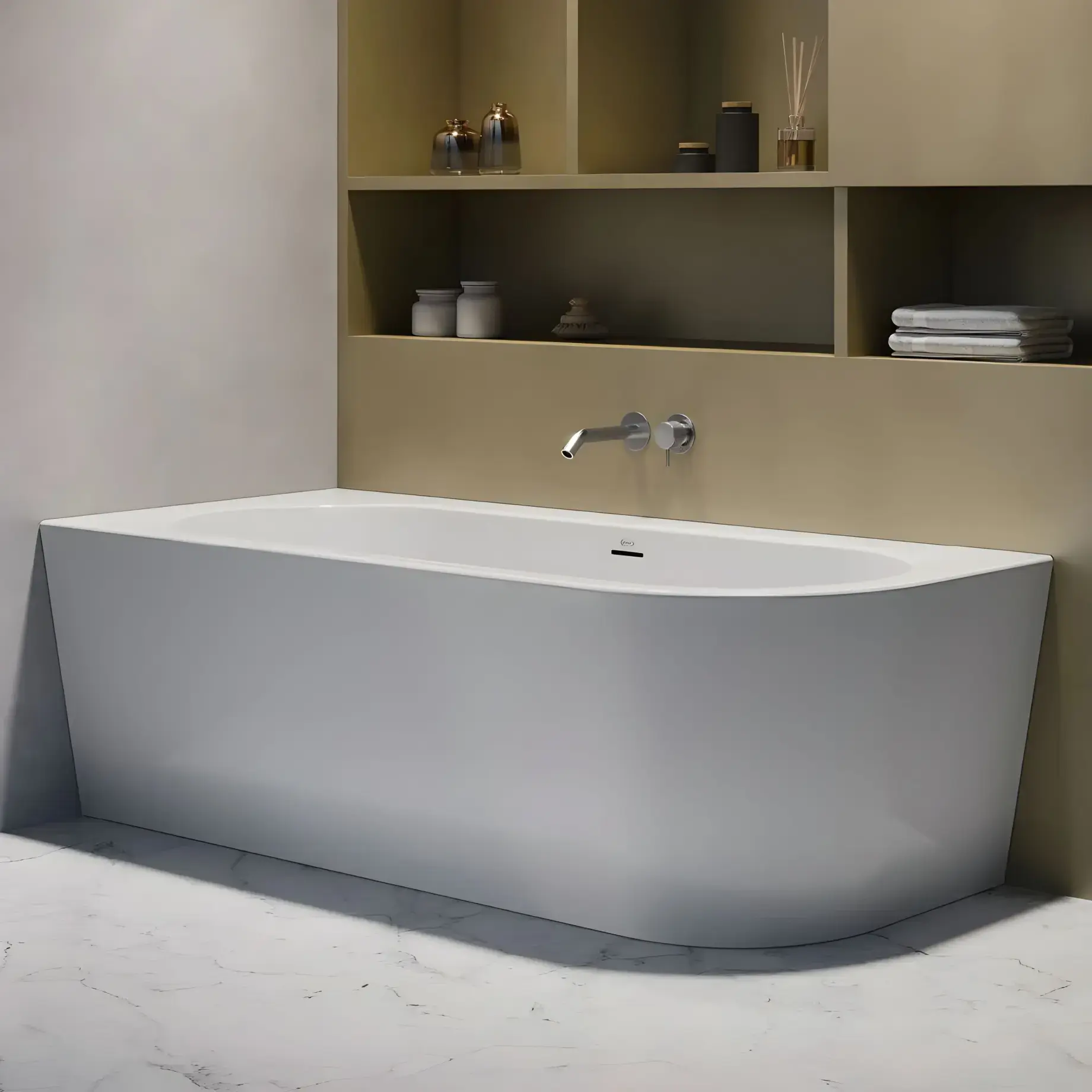 Ванна SILBA левосторонняя Jacuzzi SLB00001G00 — вид сверху