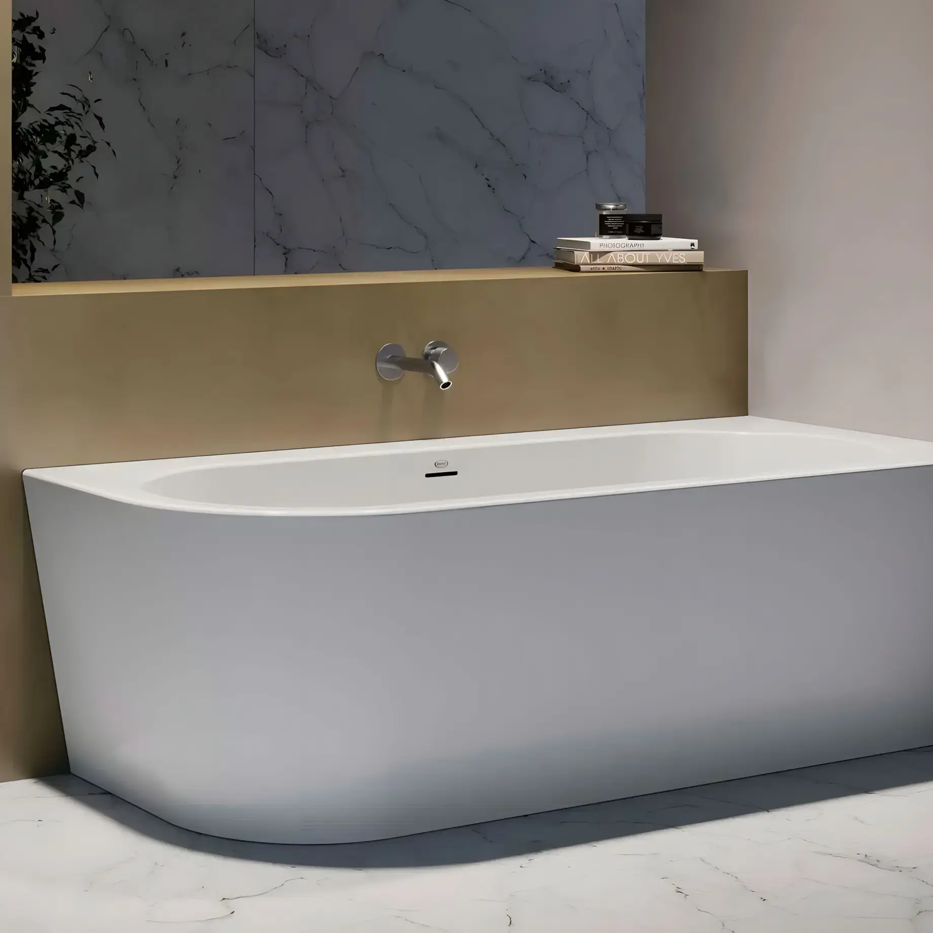 Ванна SILBA правостороння Jacuzzi SLB00002G00 — бічний ракурс