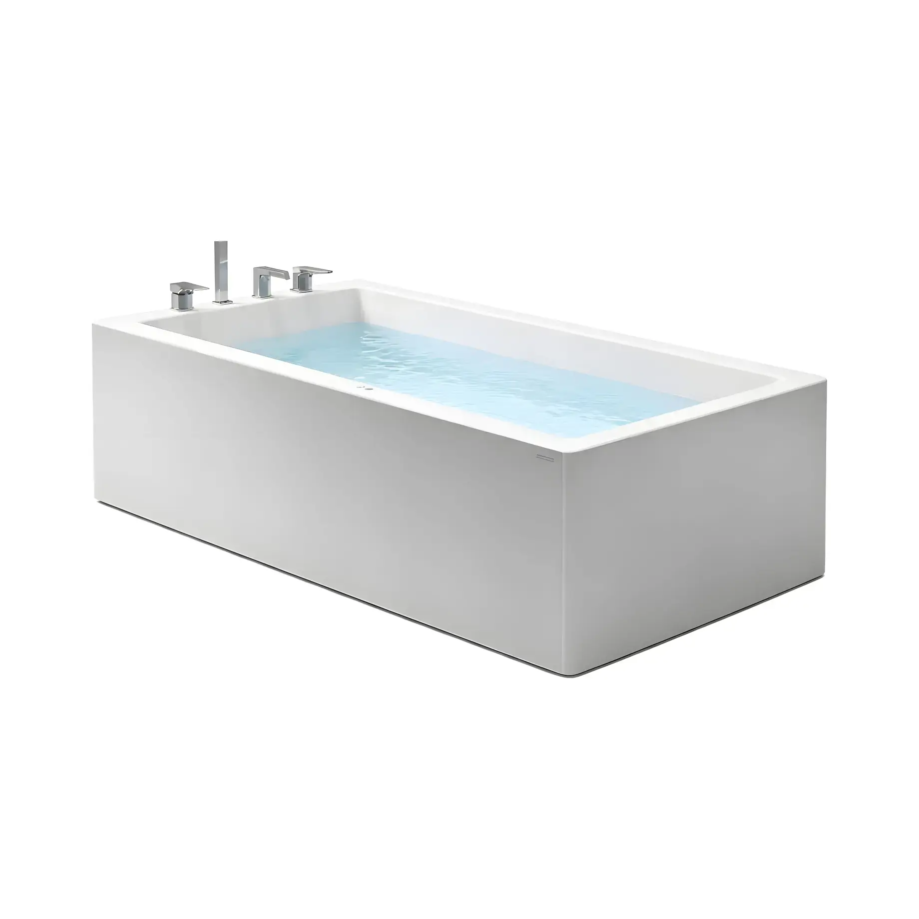 Ванна акрилова гідромасажна Silk Jacuzzi SI0001H2E00+ 9440A18A Gloss White 170 х 70 см — вид на білому тлі