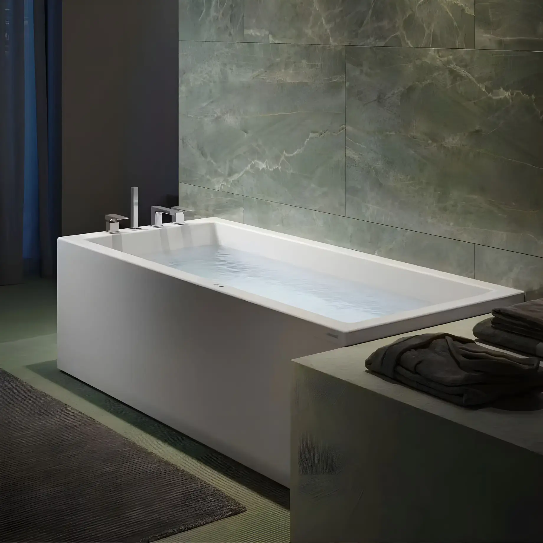Ванна акрилова гідромасажна Silk Jacuzzi SI0001H2E00+ 9440A18A — вид спереду