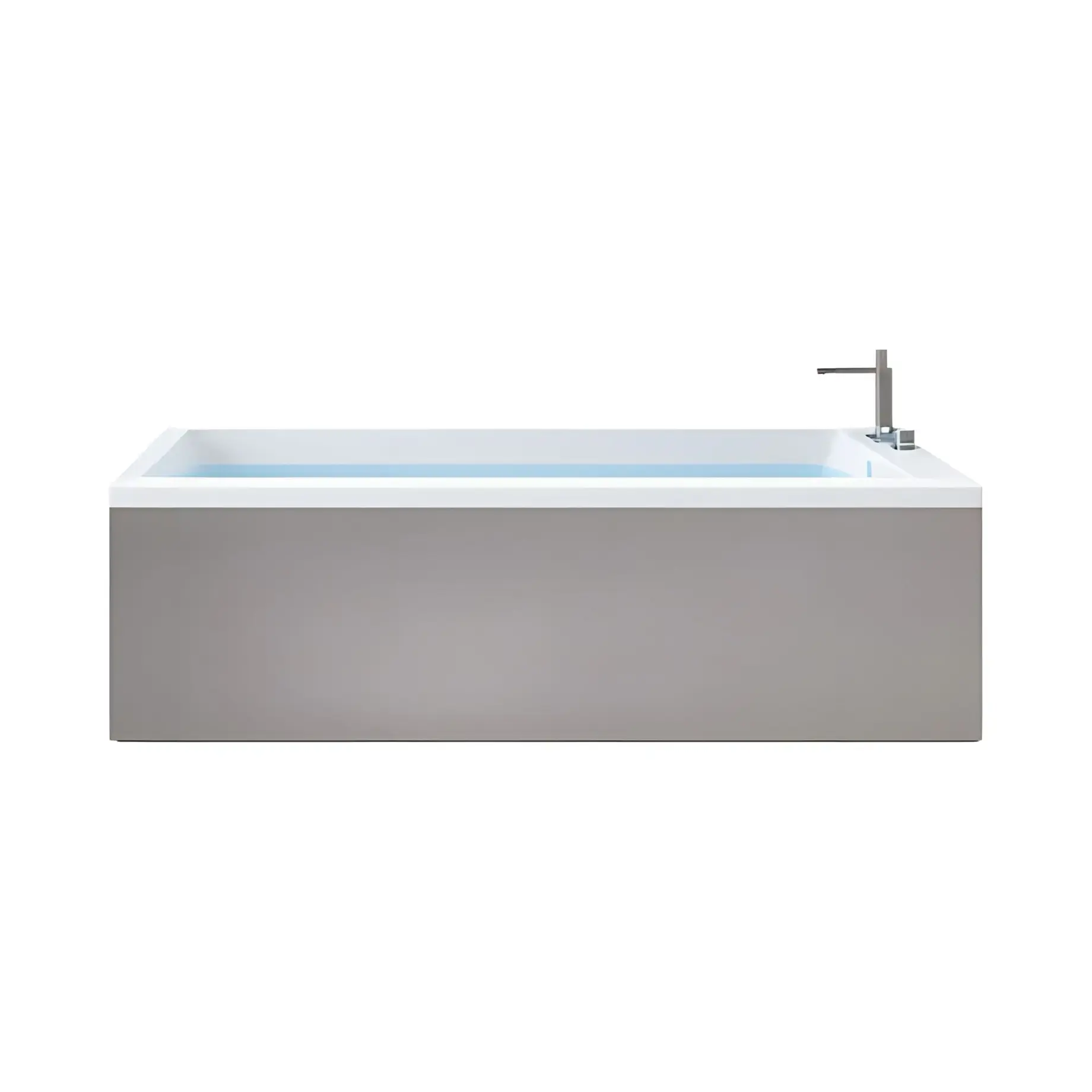 Ванна гідромасажна SILK 180 Jacuzzi SI0100H1E00 +  9440B80A Gloss White 180 х 80 см — вид на білому тлі