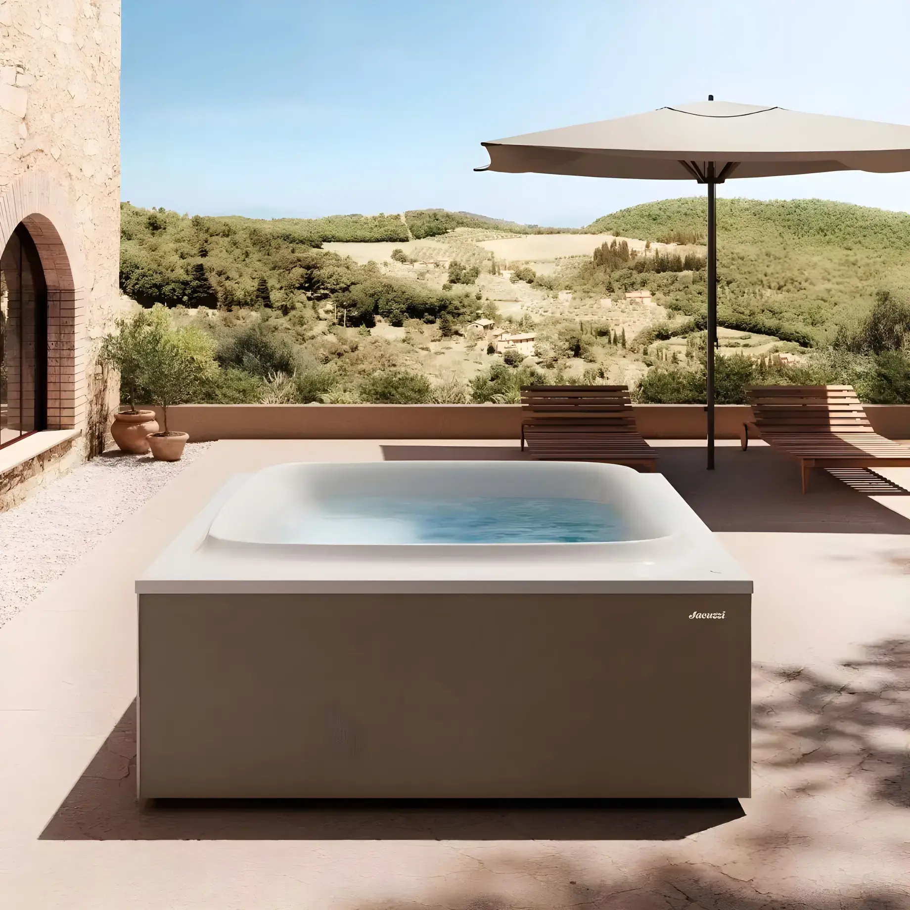 Ванна гідромасажна SKYLOUNGE Jacuzzi SKLA002336T — вид спереду