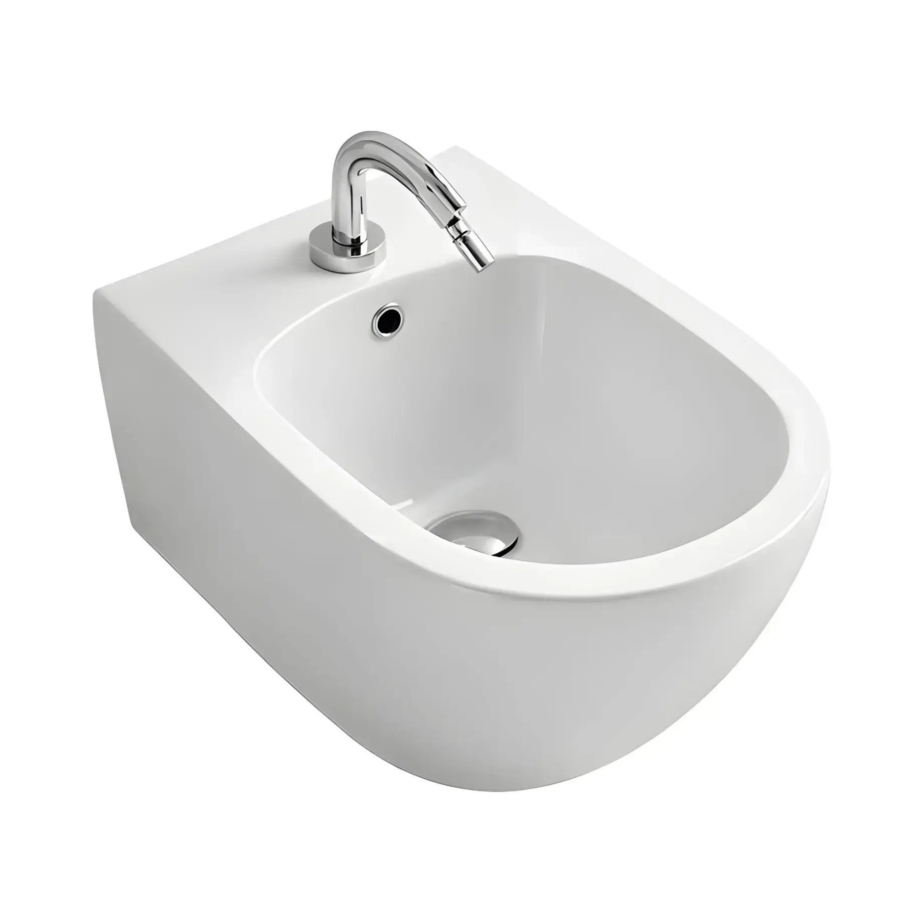 Біде Aquatech Kerasan 3724 01 Bianco Lucido 55 х 36.5 см — вид на білому тлі