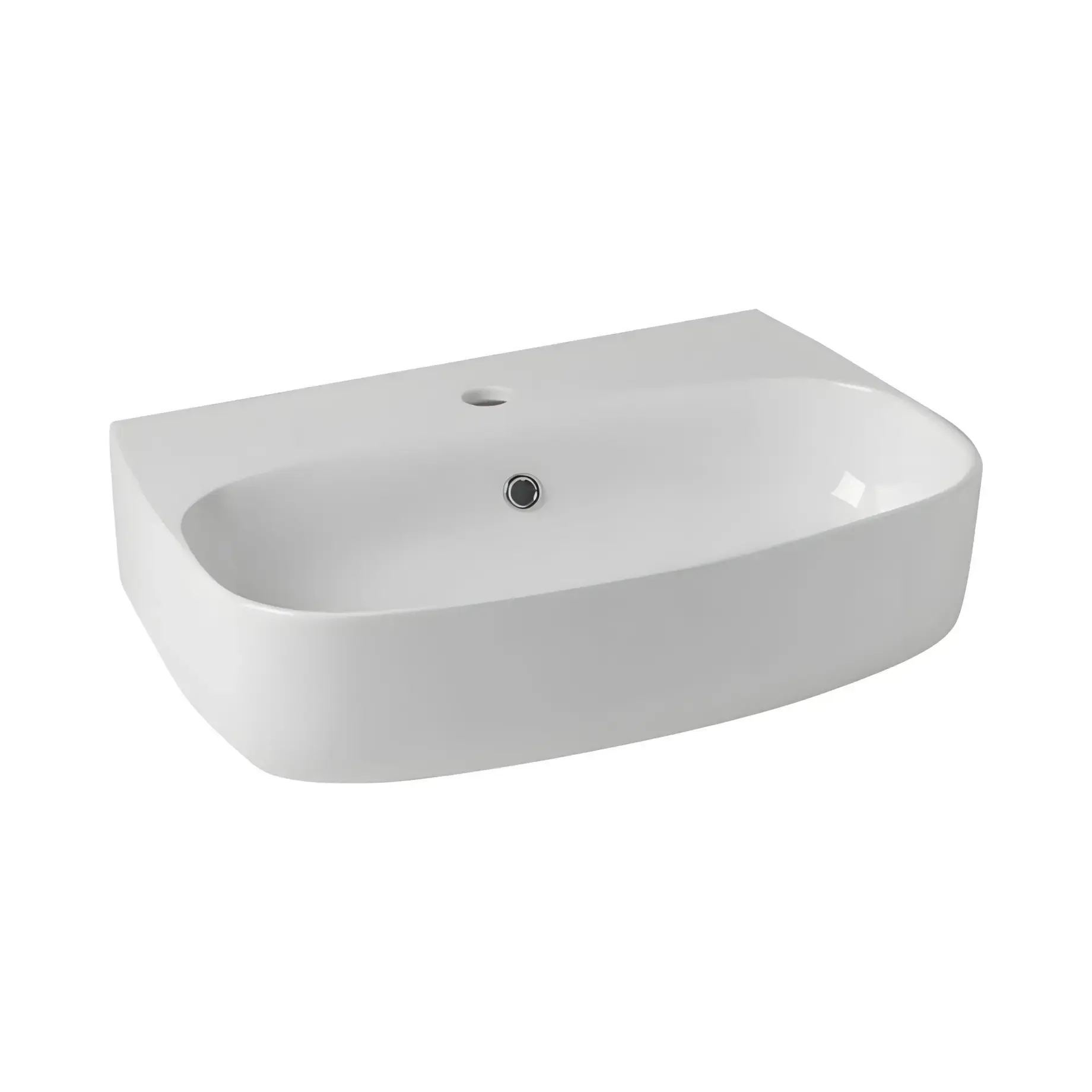 Умивальник Nolita Kerasan 5341 01 Glossy White 60 х 45 см — вид на білому тлі