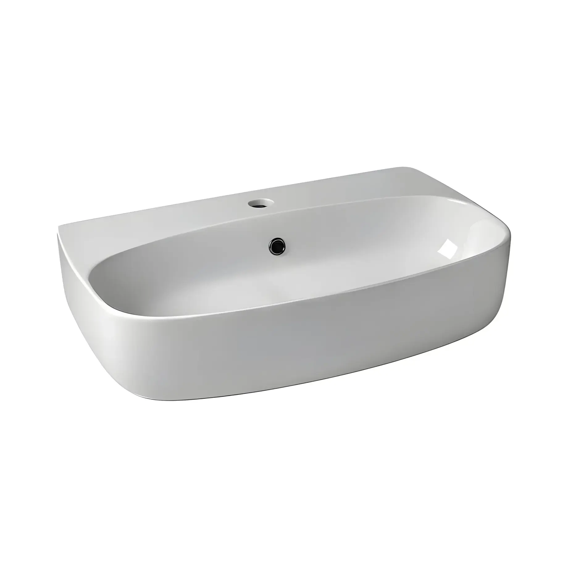 Умивальник Nolita Kerasan 5342 01 Glossy White 70 х 45 см — вид на білому тлі