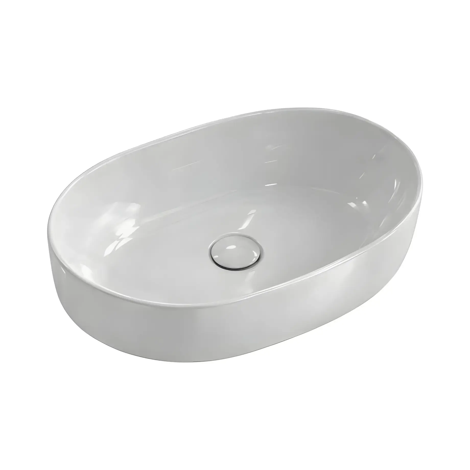 Умивальник Nolita Kerasan 5343 01 Glossy White 60 х 40 см — вид на білому тлі