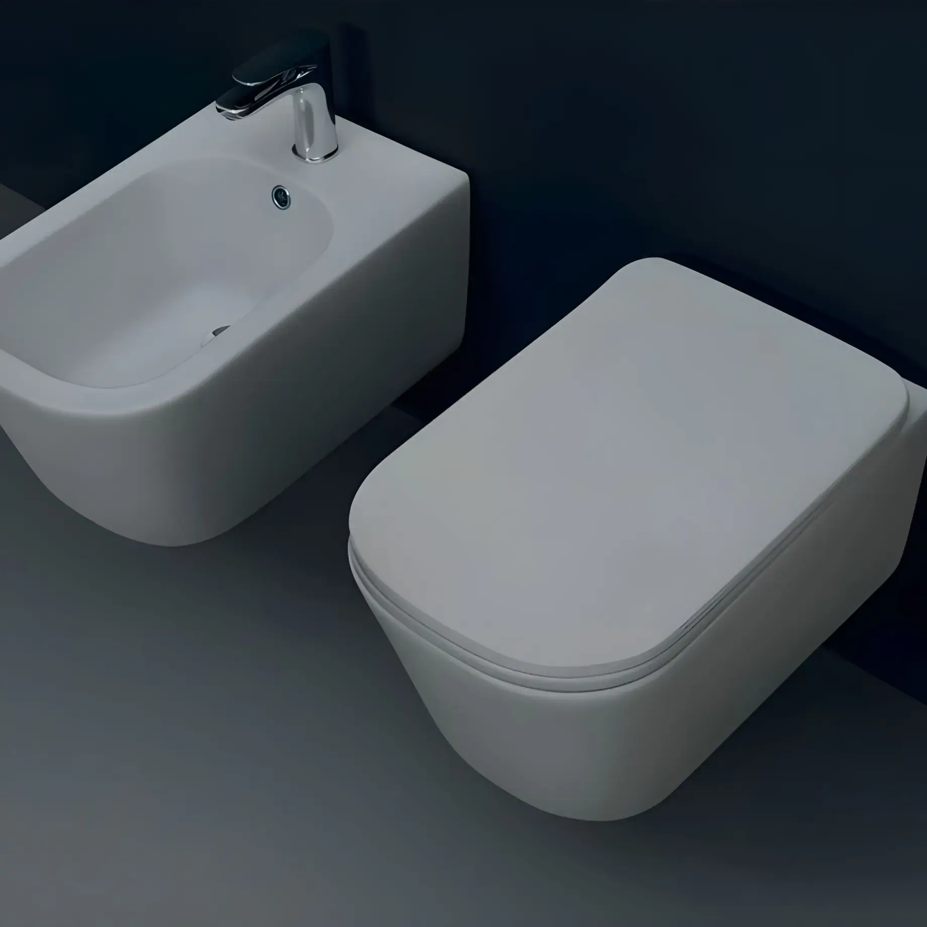 Унітаз підвісний Tribeca Kerasan 5114 30 + 5191 30 Bianco Matt — вид спереду