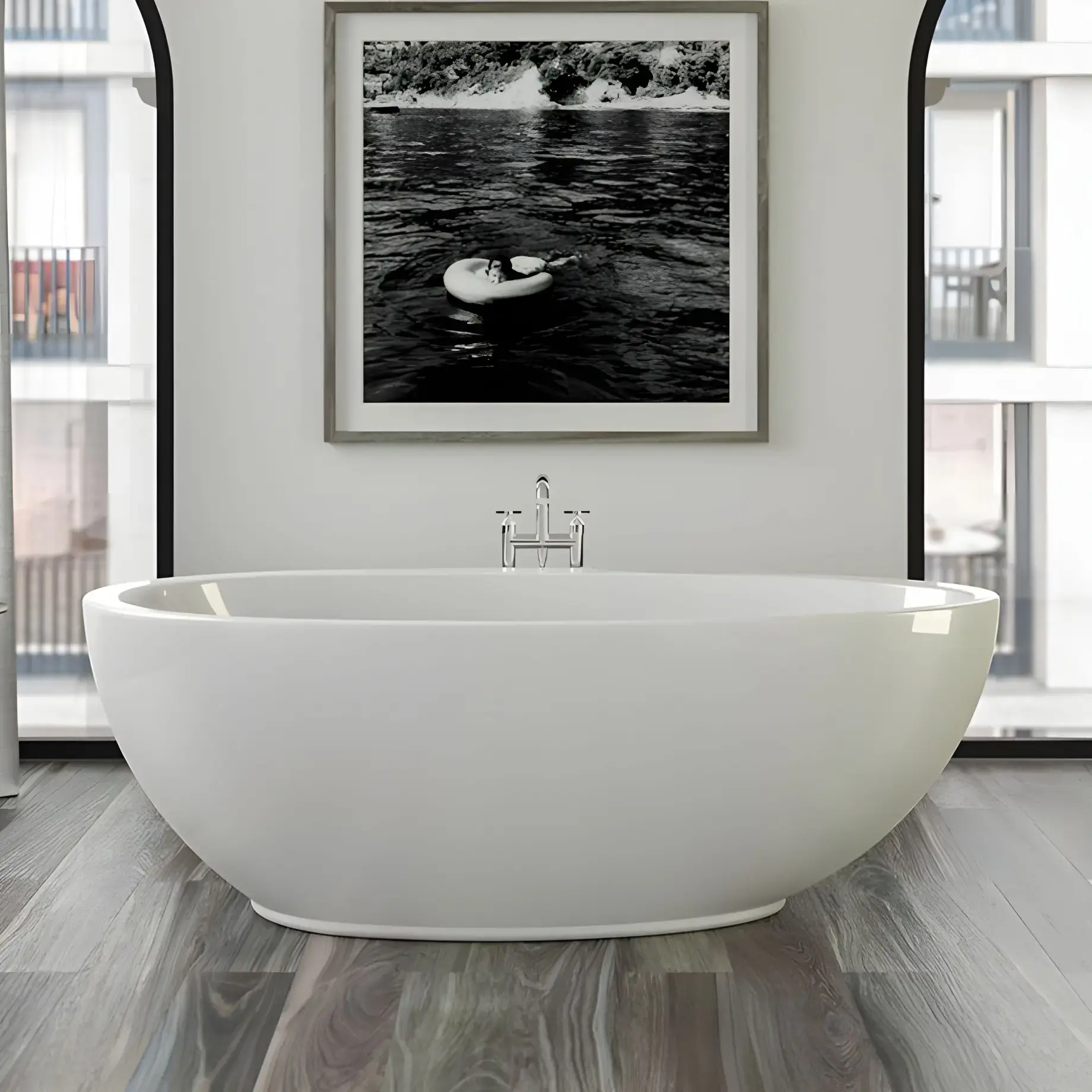 Ванна Boat Knief 0100-059-WG Glossy White — вид спереду