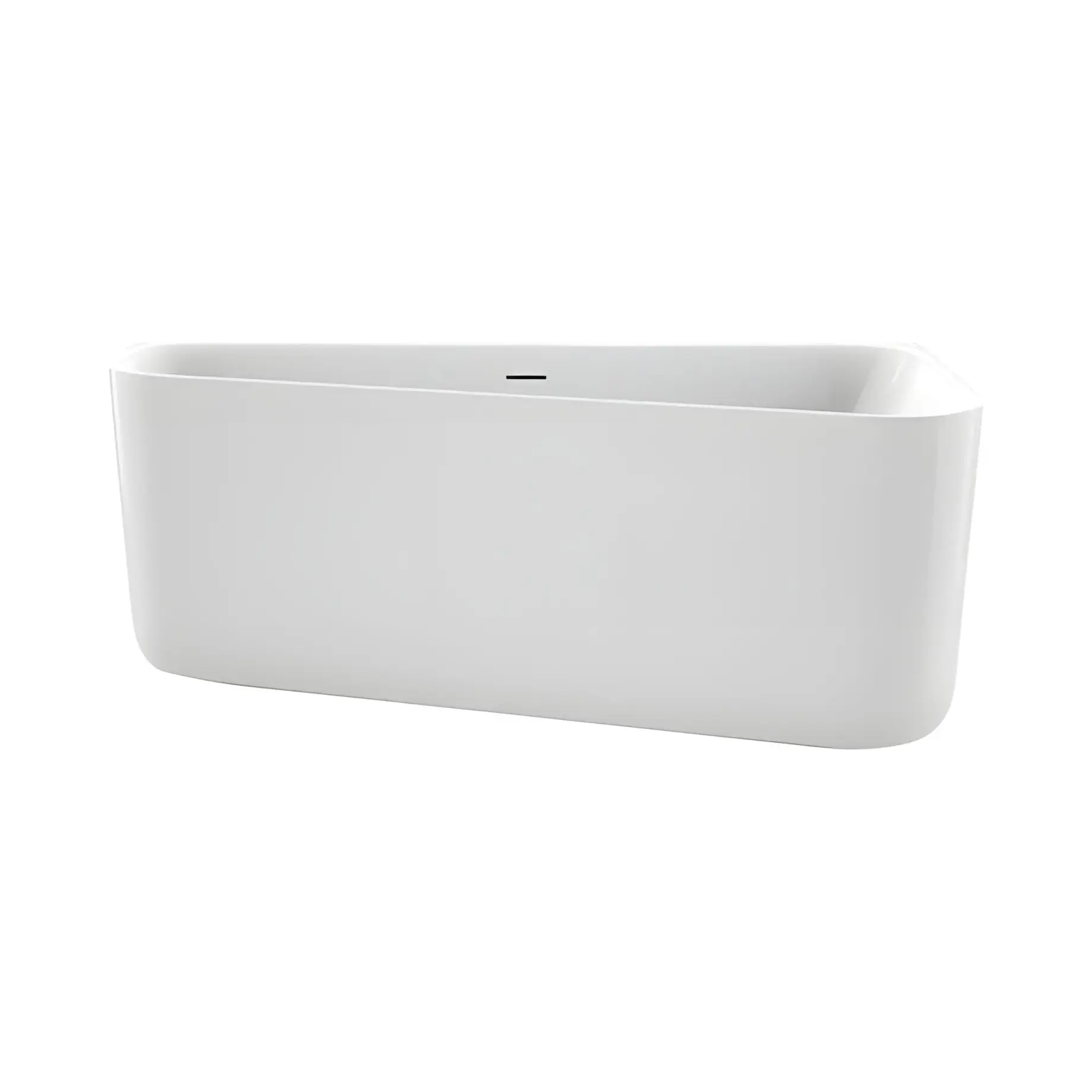 Ванна Chic L Knief 0100-240-WG Glossy White 155 x 75 см — вид на білому тлі