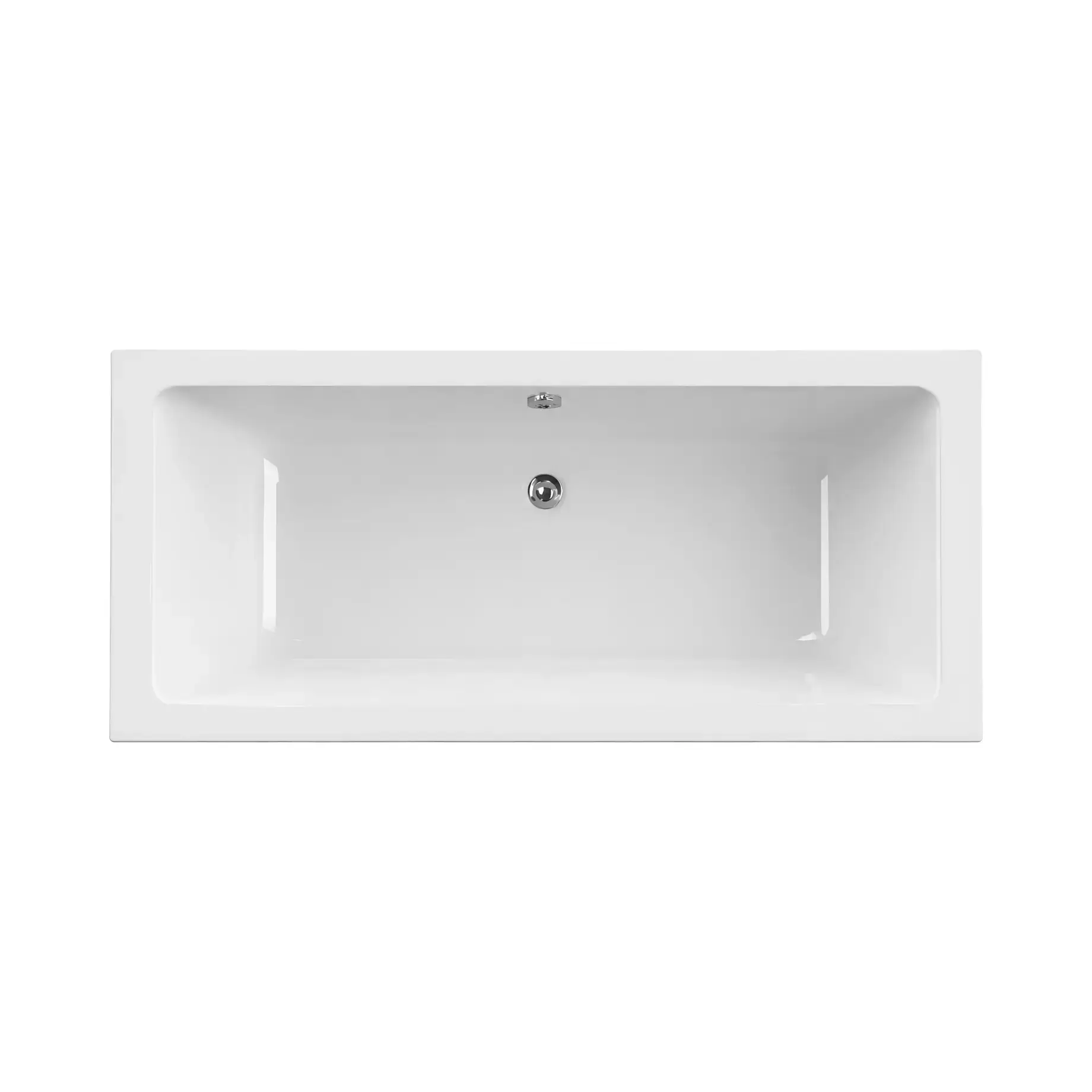 Ванна Lugano Fit Knief 0400012-WG Glossy White 180 х 80 см — вид на білому тлі
