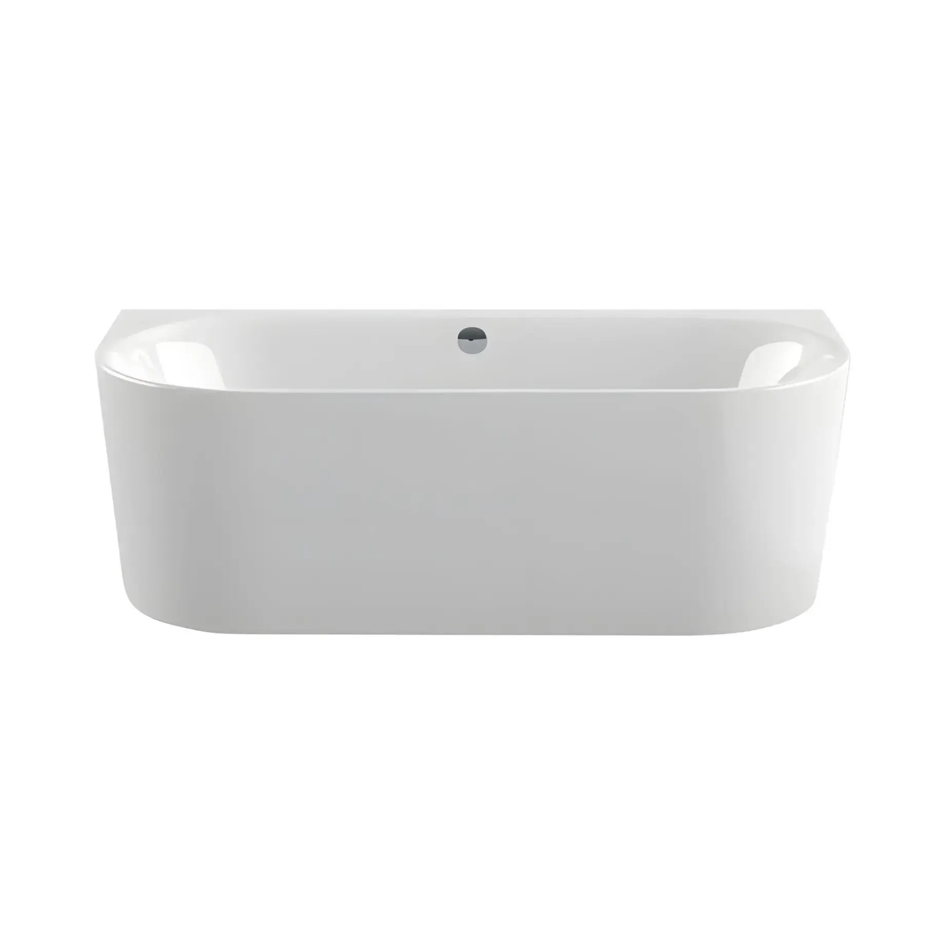 Ванна Fresh Wall Knief 0100-031-WG Glossy White 180 х 80 см — вид на білому тлі