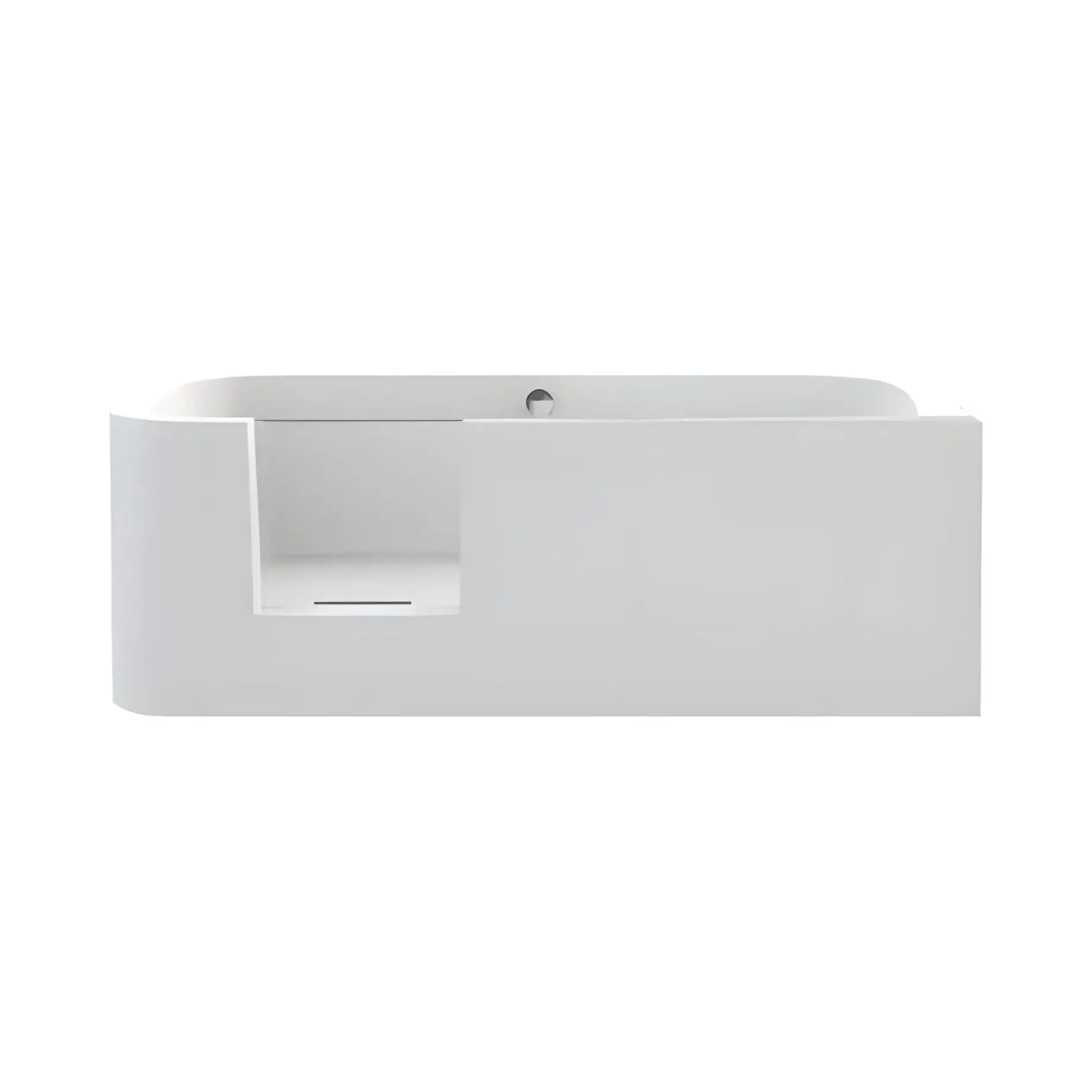 Ванна GO! L Knief 0100-043-WG Glossy White 180 х 80 см — вид на білому тлі