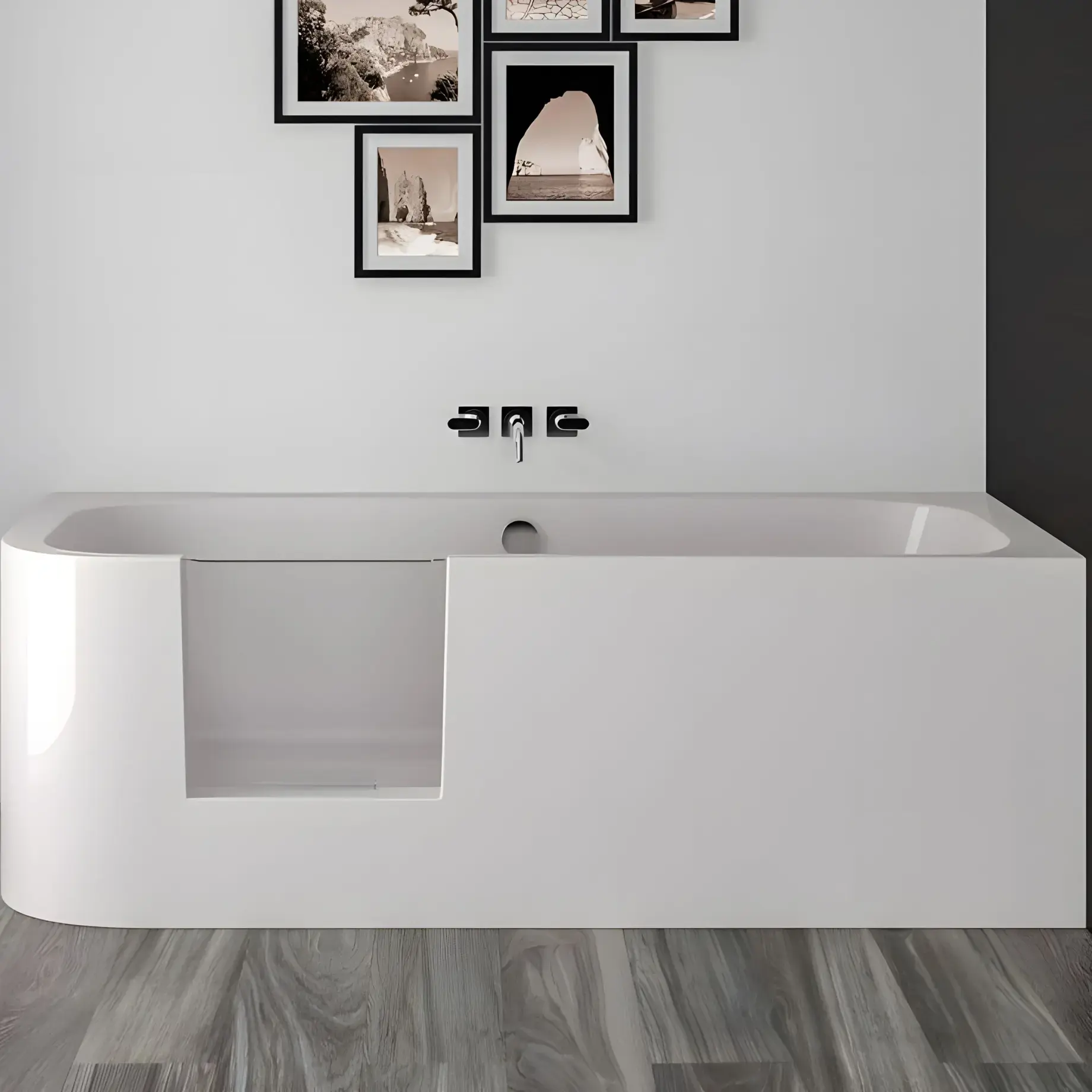 Ванна GO! L Knief 0100-043-WG Glossy White — вид спереду