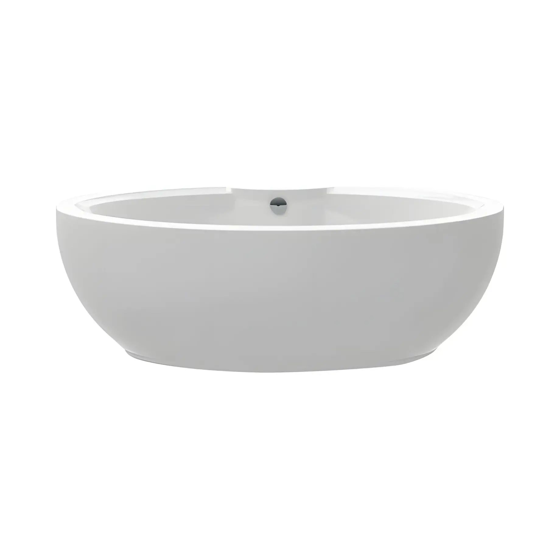 Ванна Oval Knief 0100-080-WG Glossy White 179.5 х 94.5 см — вид на білому тлі