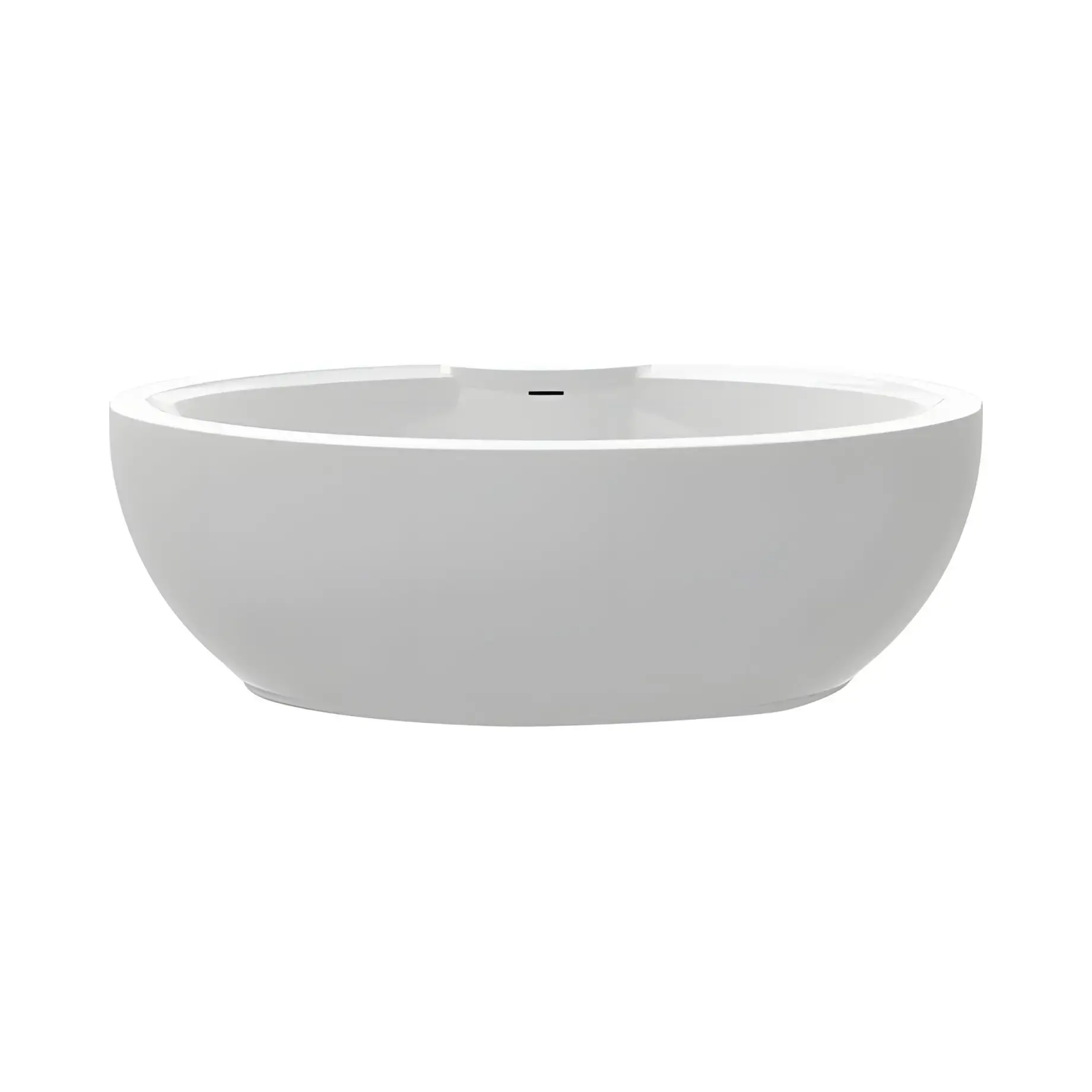 Ванна Oval Knief 0100-280-WG Glossy White 179.5 х 94.5 см — вид на білому тлі