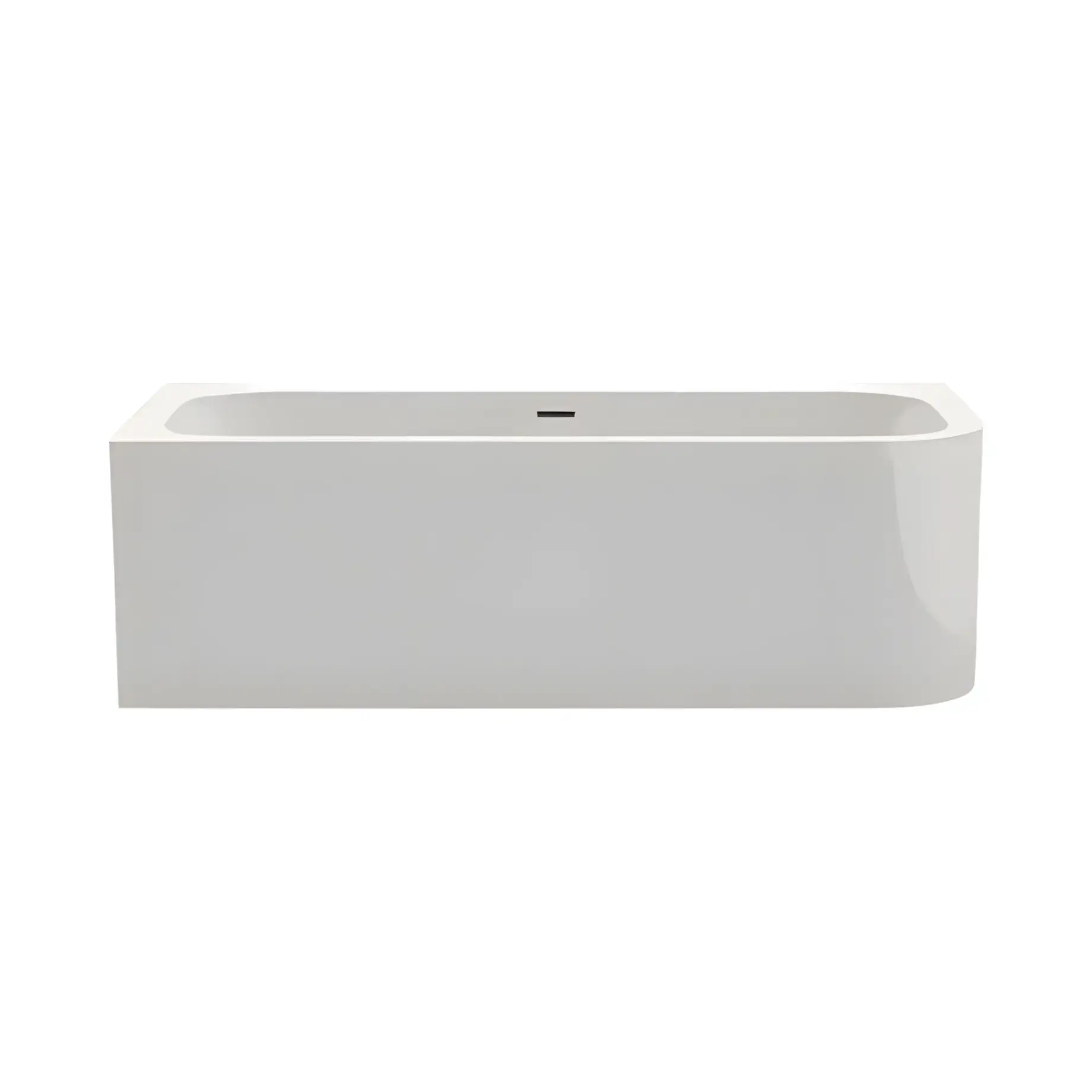 Ванна Pure Corner R Knief 0100-248-WG Glossy White 180 х 80 см — вид на білому тлі