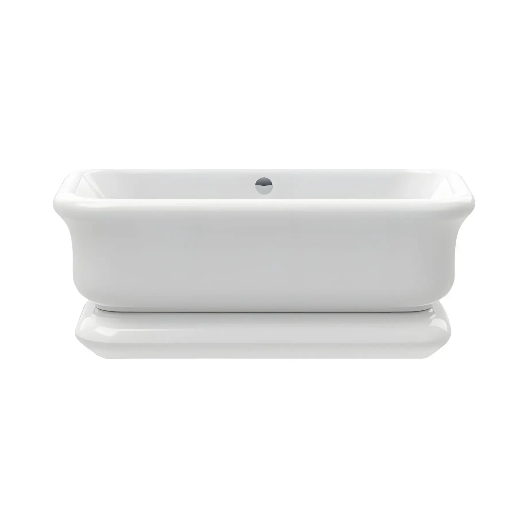 Ванна Retro Knief 0100-090-WG Glossy White 180 х 85 см — вид на білому тлі