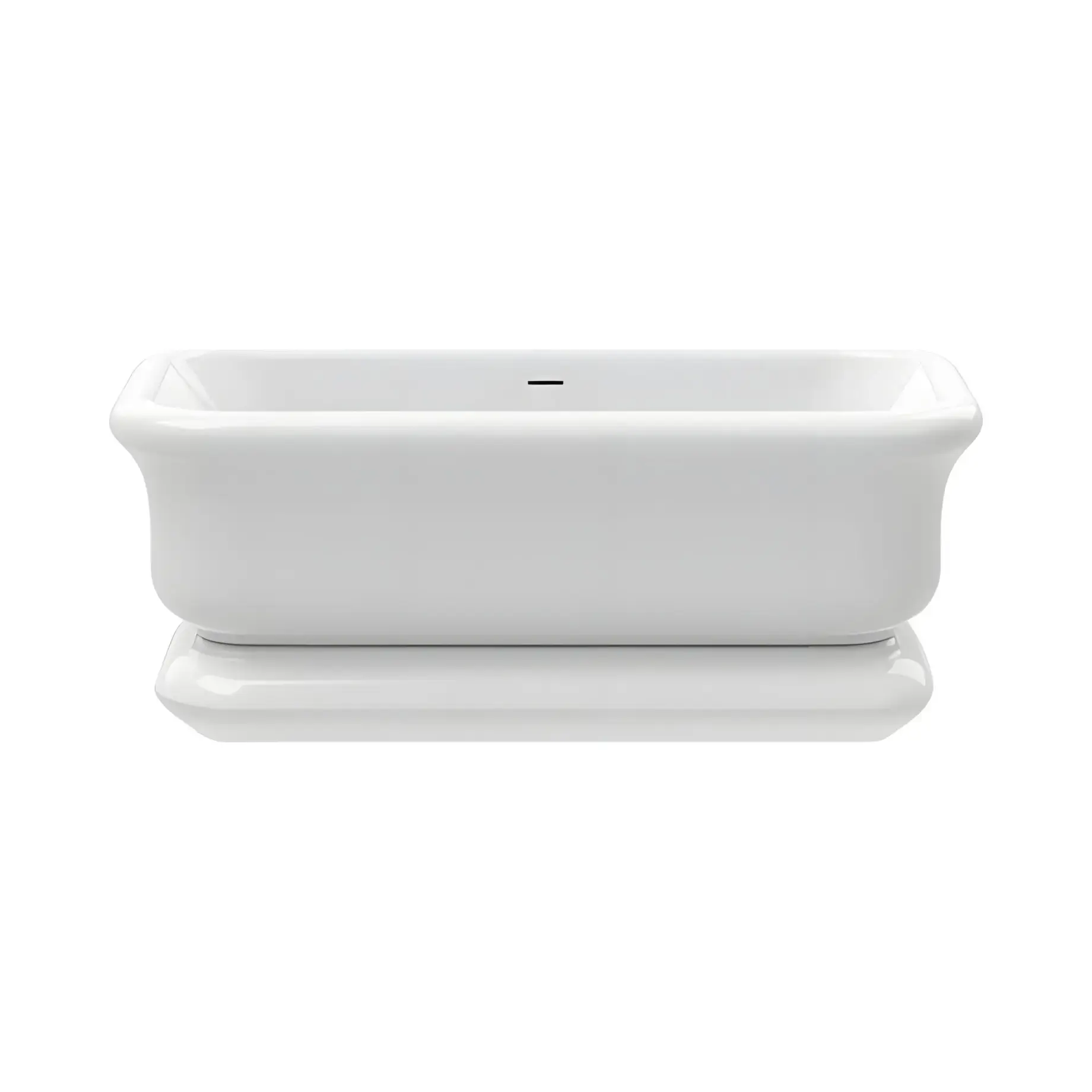 Ванна Retro Knief 0100-290-WG Glossy White 180 х 85 см — вид на білому тлі