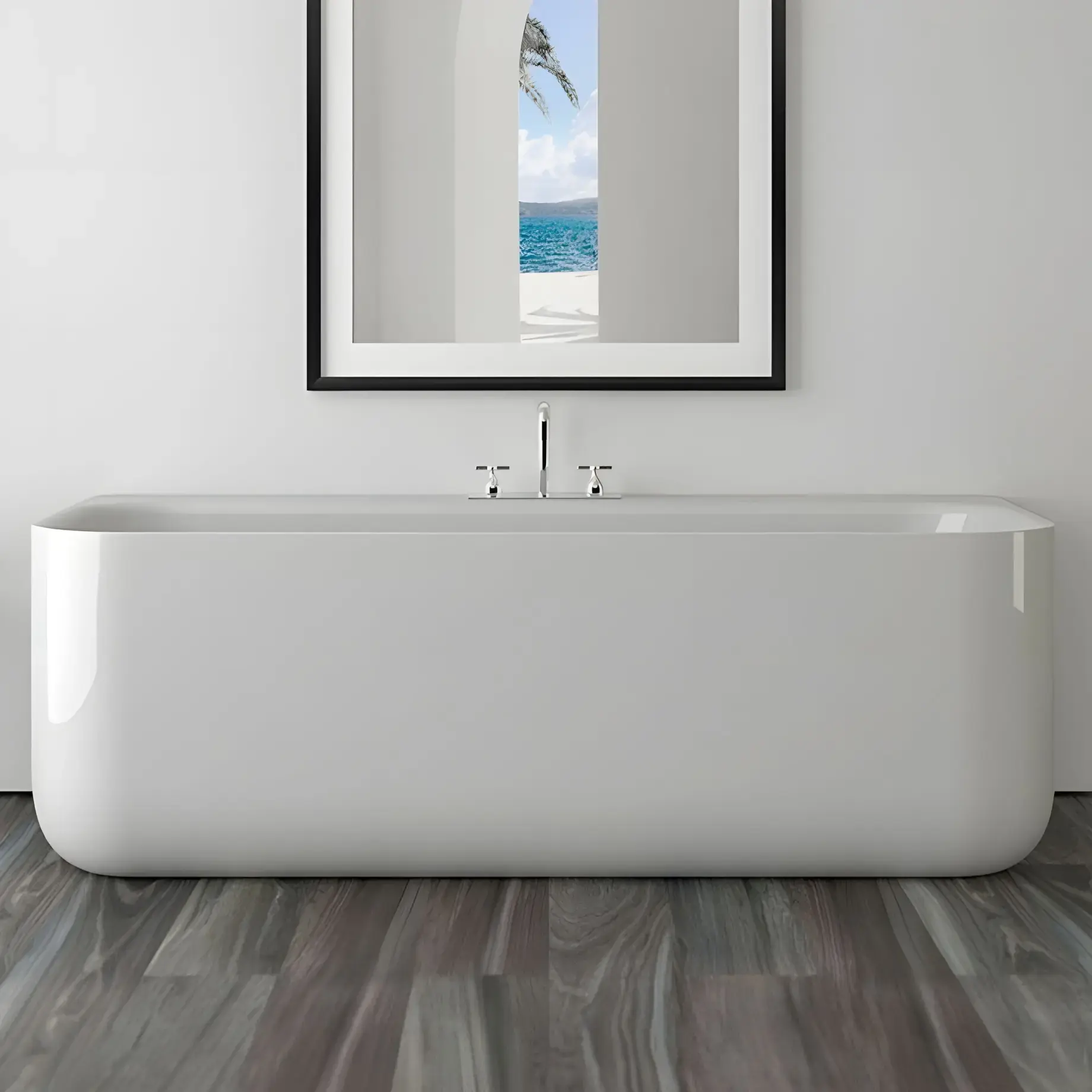 Ванна Tidy Wall 170 Knief 0100-238-WG Glossy White — вид спереду