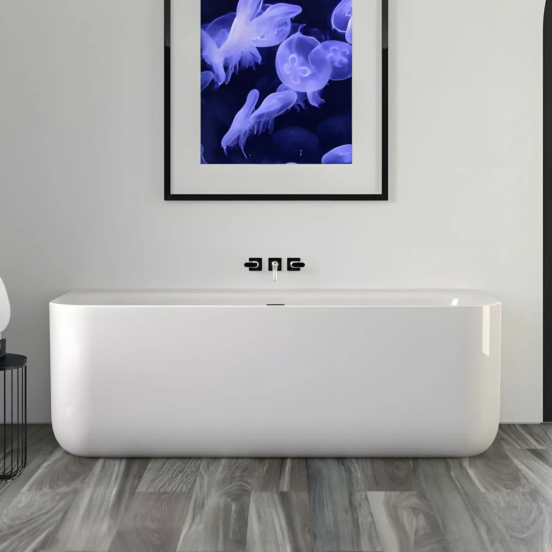 Ванна Tidy Wall 180 Knief 0100-242-WG Glossy White — вид спереду