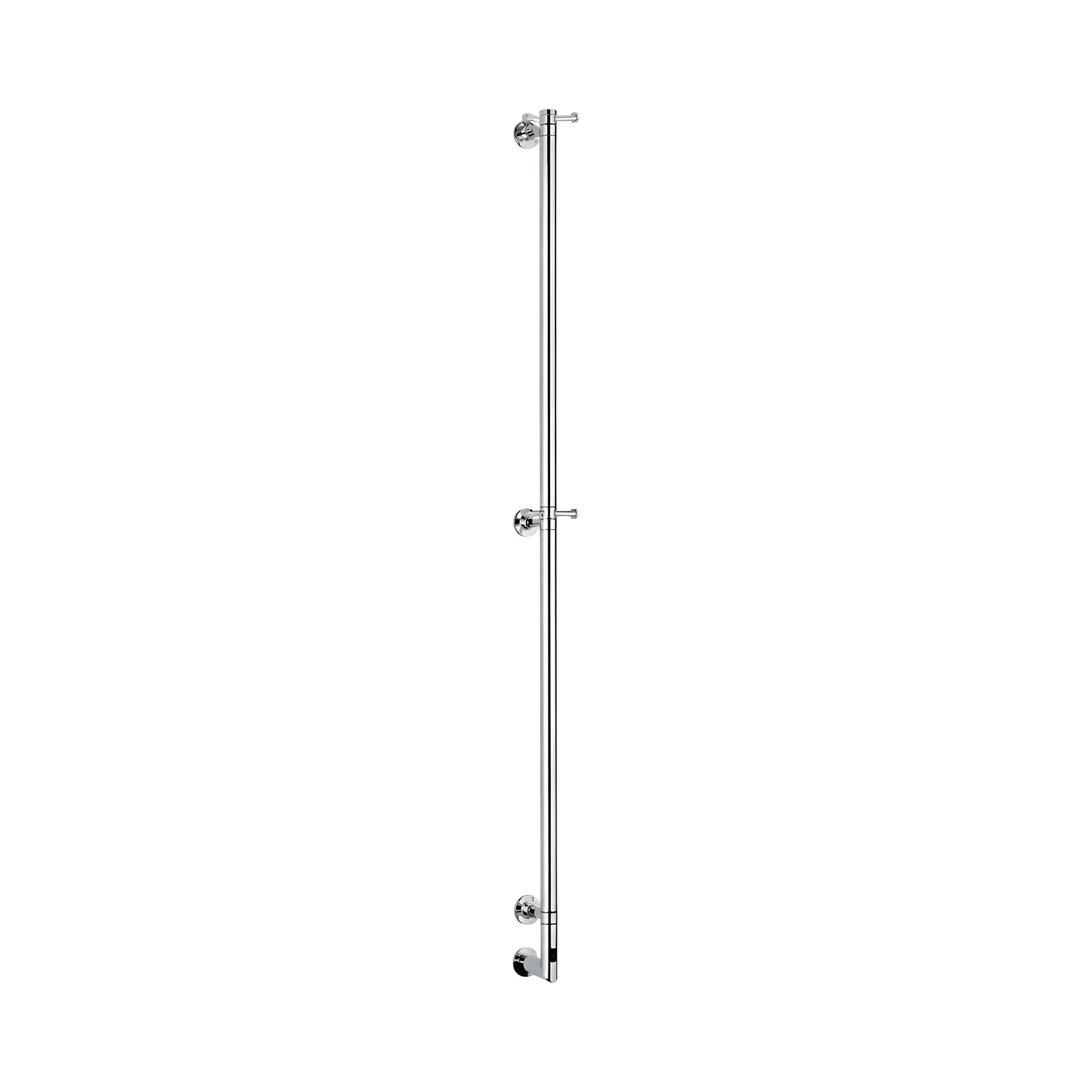 Сушка для рушників електрична Arcobaleno 616/L Margaroli 616/L CR Chrome 50 х 168.55 см — вид на білому тлі