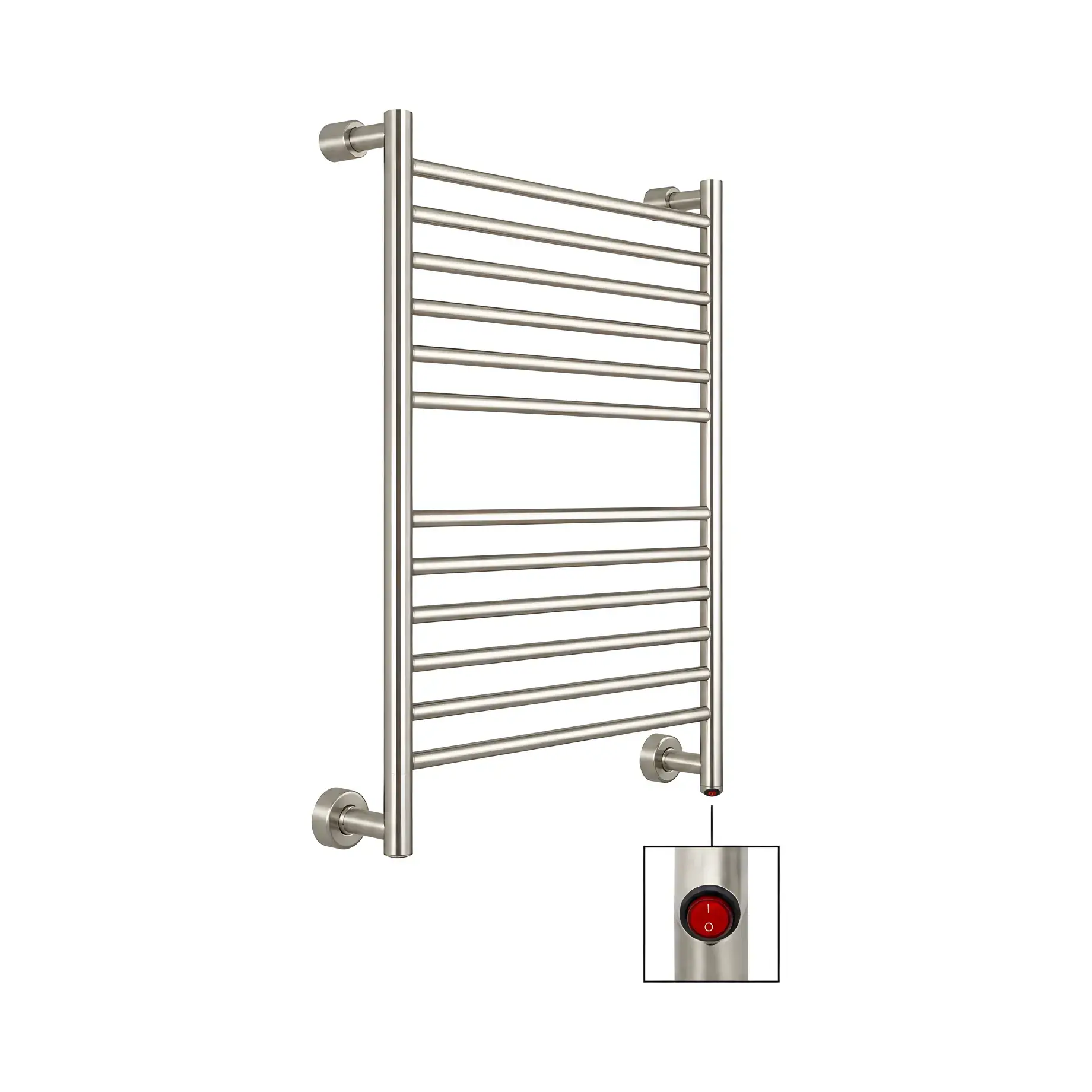 Сушка для рушників електрична Mini 3-584 Margaroli 3-584 BN Brushed Nickel — вид спереду