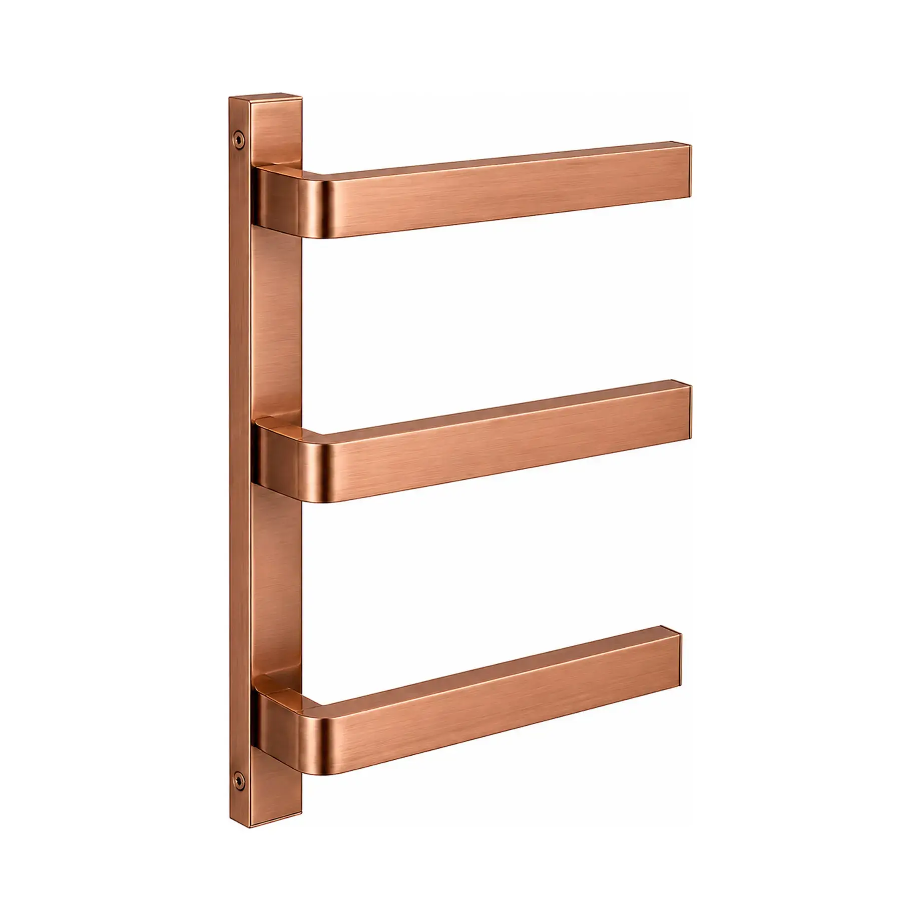 Сушка для рушників електрична Panorama 671 Margaroli 671 Brushed Copper Brushed Copper 43.7 х 63.9 см — вид на білому тлі
