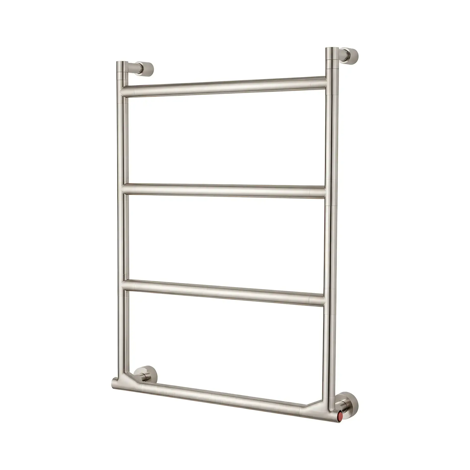 Сушка для рушників електрична Sereno 572/S Margaroli 572/S BN Brushed Nickel 38 х 70.45 см — вид на білому тлі