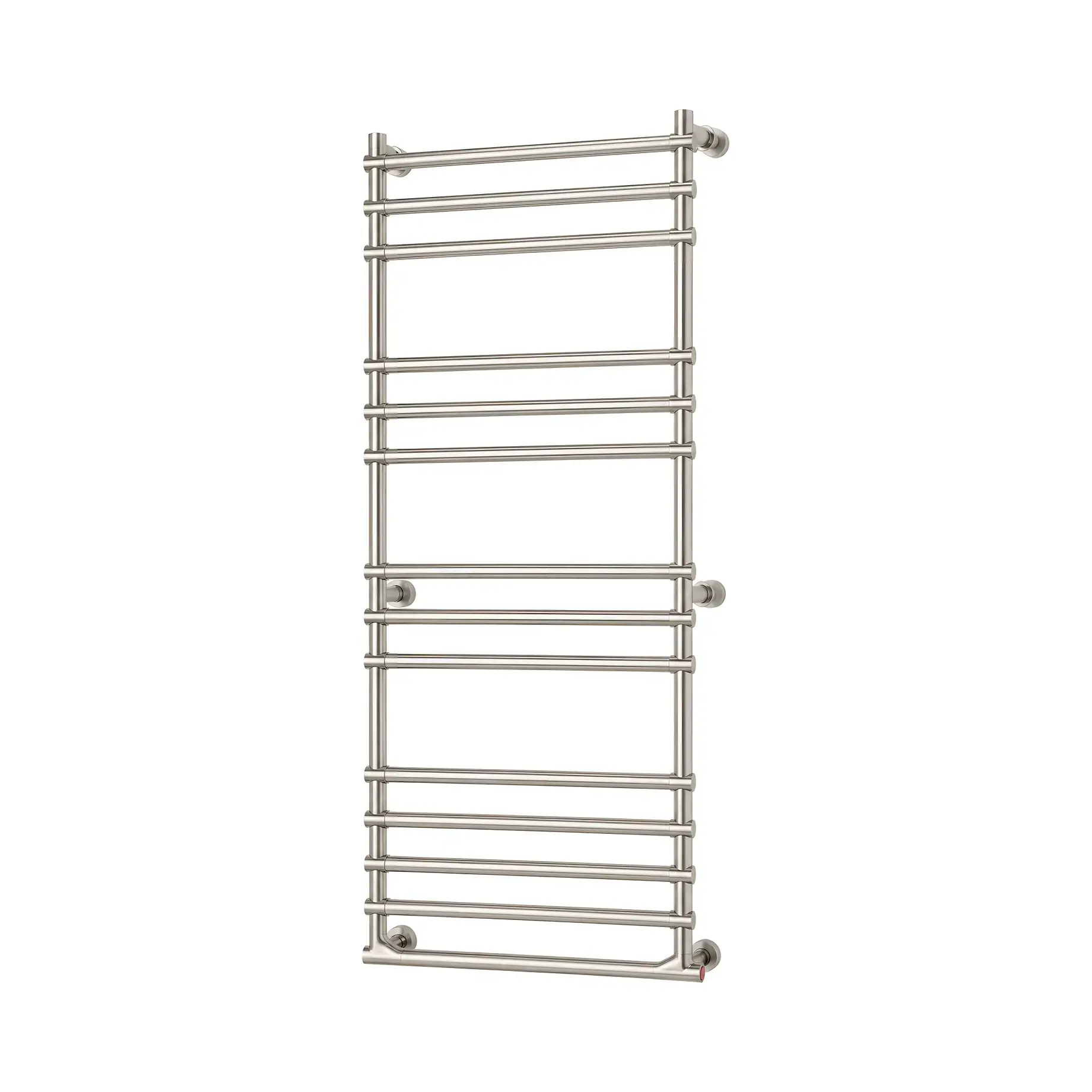 Сушка для рушників електрична Sole 514/14 Margaroli 514/14 BN Brushed Nickel 43 х 130.45 см — вид на білому тлі