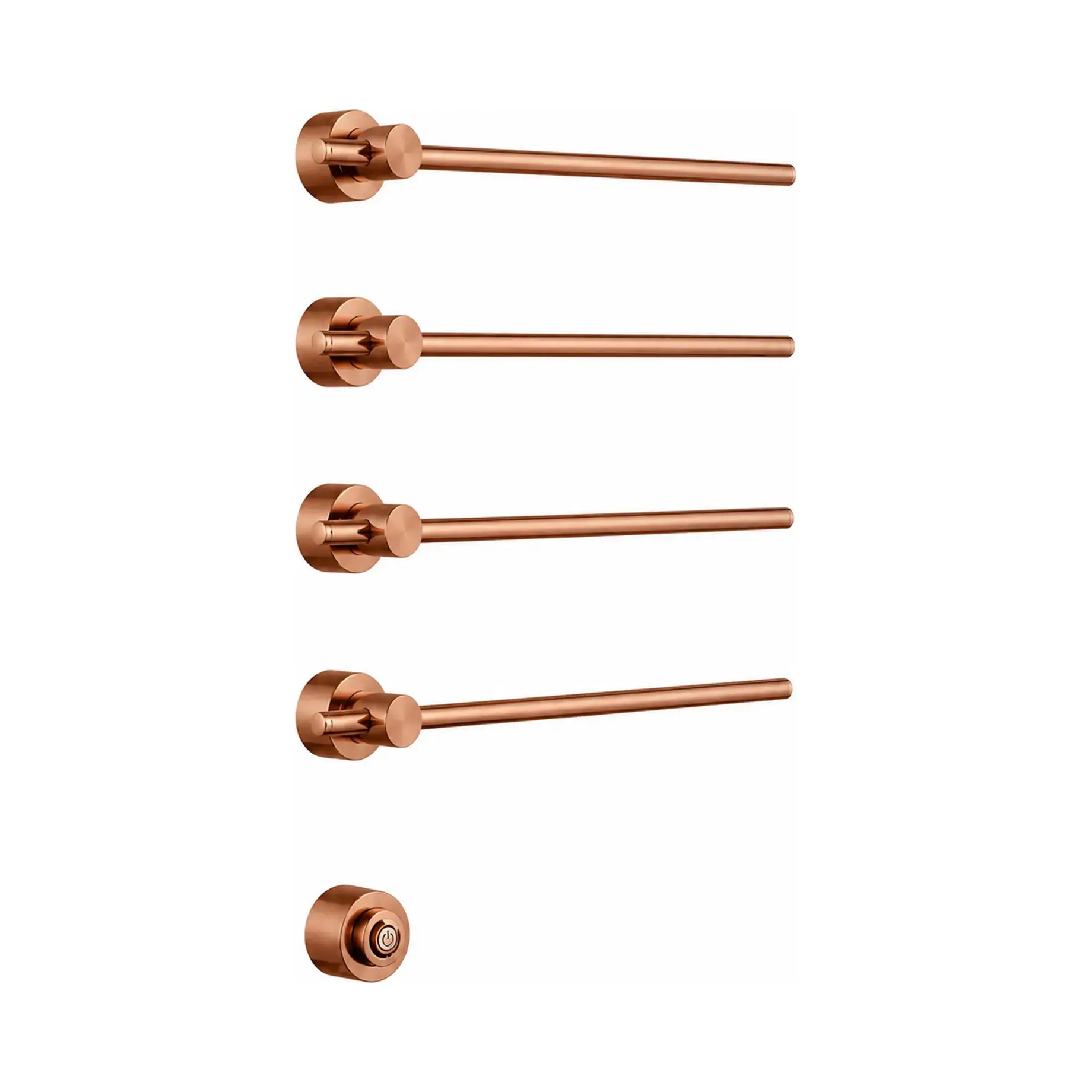 Электрический полотенцесушитель Sole 662 margaroli 622 Brushed Copper Brushed Copper — вид на белом фоне