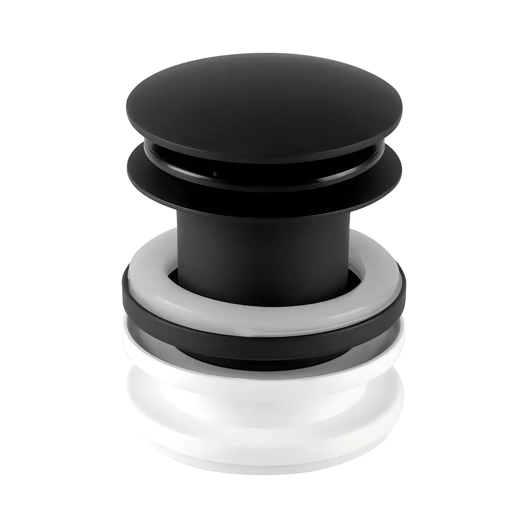 Донний клапан Click-Clack McALPINE CWP60MB Matt Black — вид на білому тлі