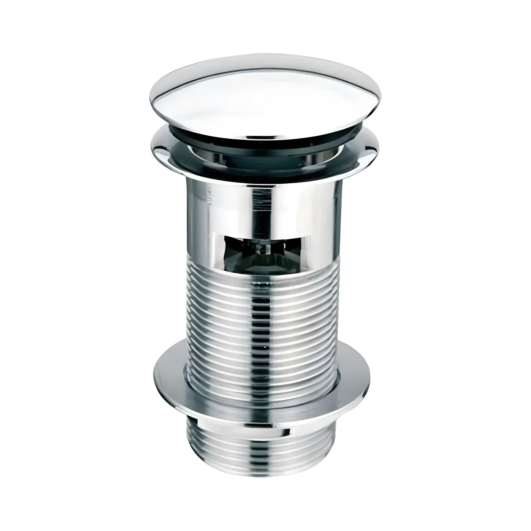 Донний клапан для умивальника з переливом Dekor McALPINE DW60-CB Chrome — вид на білому тлі