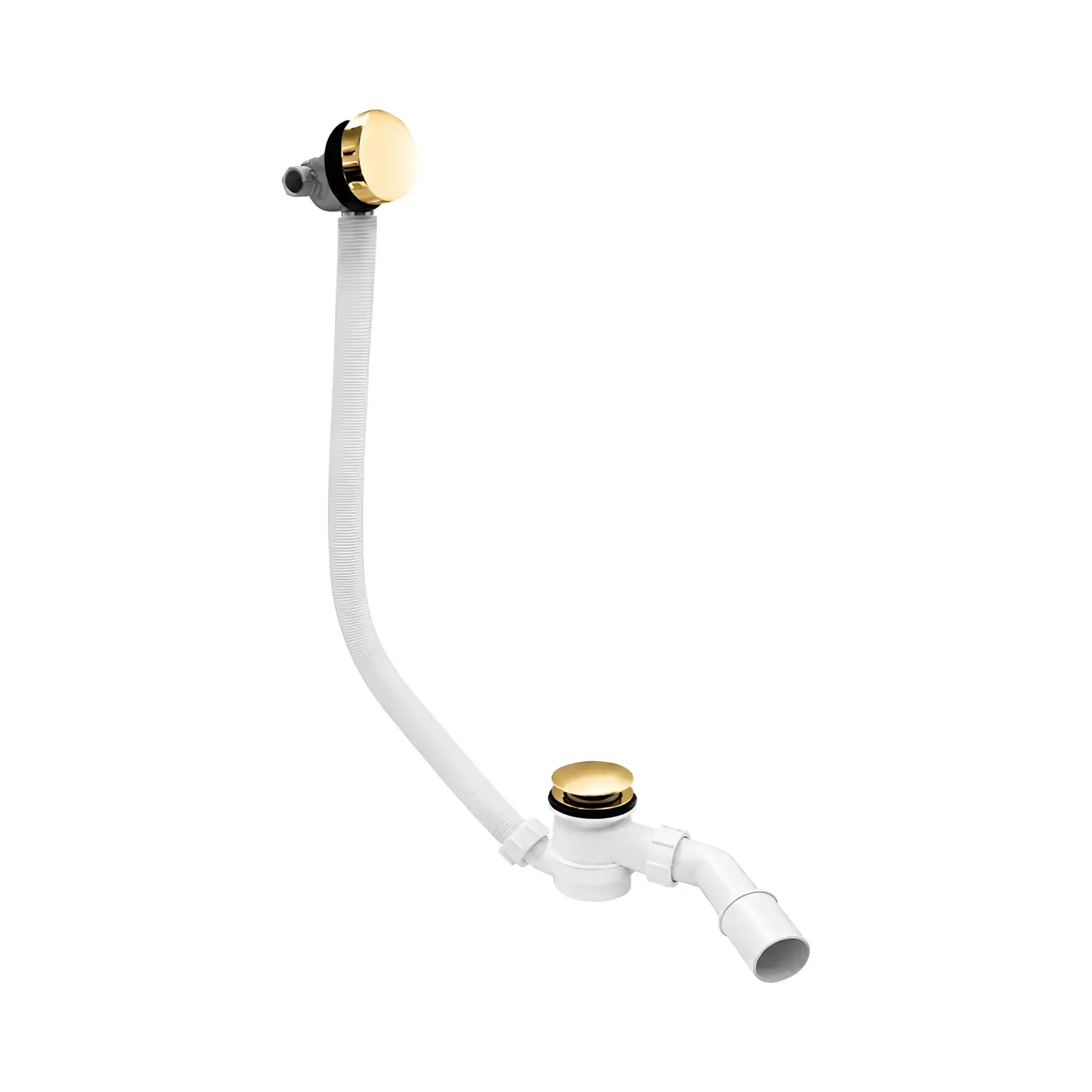 Сифон для ванни з наповненням через перелив McALPINE HCN2600CC15MMGOLD Gold — вид на білому тлі