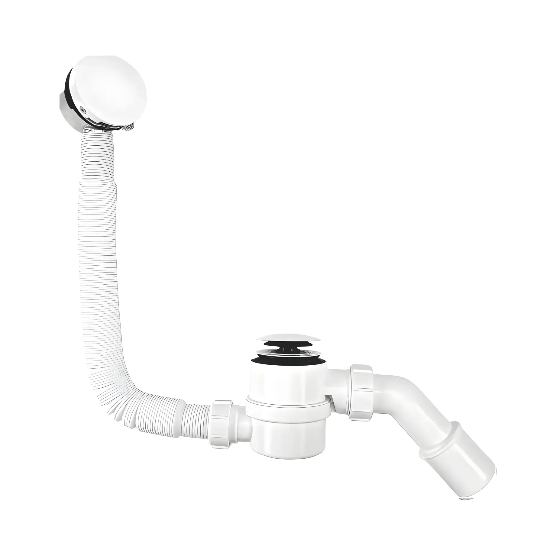 Сифон для ванни з наповненням через перелив McALPINE HCN2600CC15MMWH White — вид на білому тлі