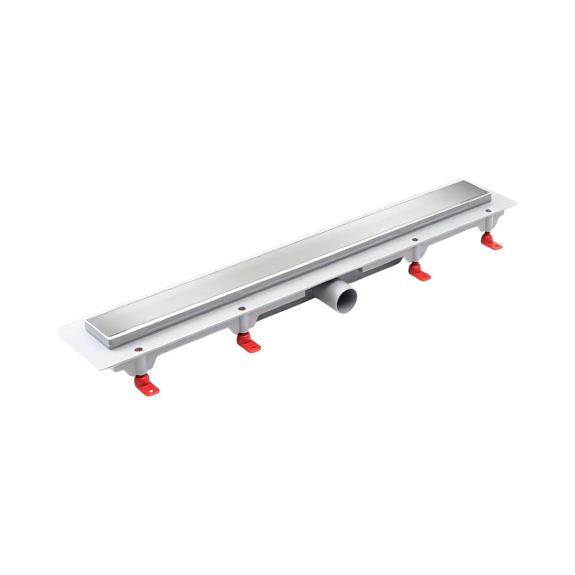 Душовий канал з решіткою під плитку Класік 1050 мм MCH CH 1050 KN1 Stainless Steel 105 х 12.4 см — вид на білому тлі