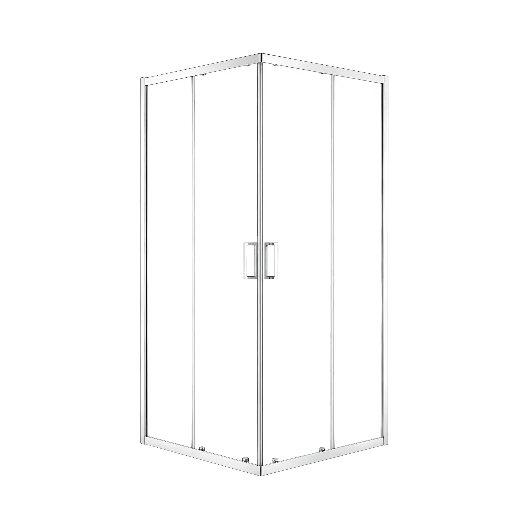 Душова кабіна Suvia 2D R55 New Trendy K-5114 Chrome 90 х 90 х 190 см — вид на білому тлі
