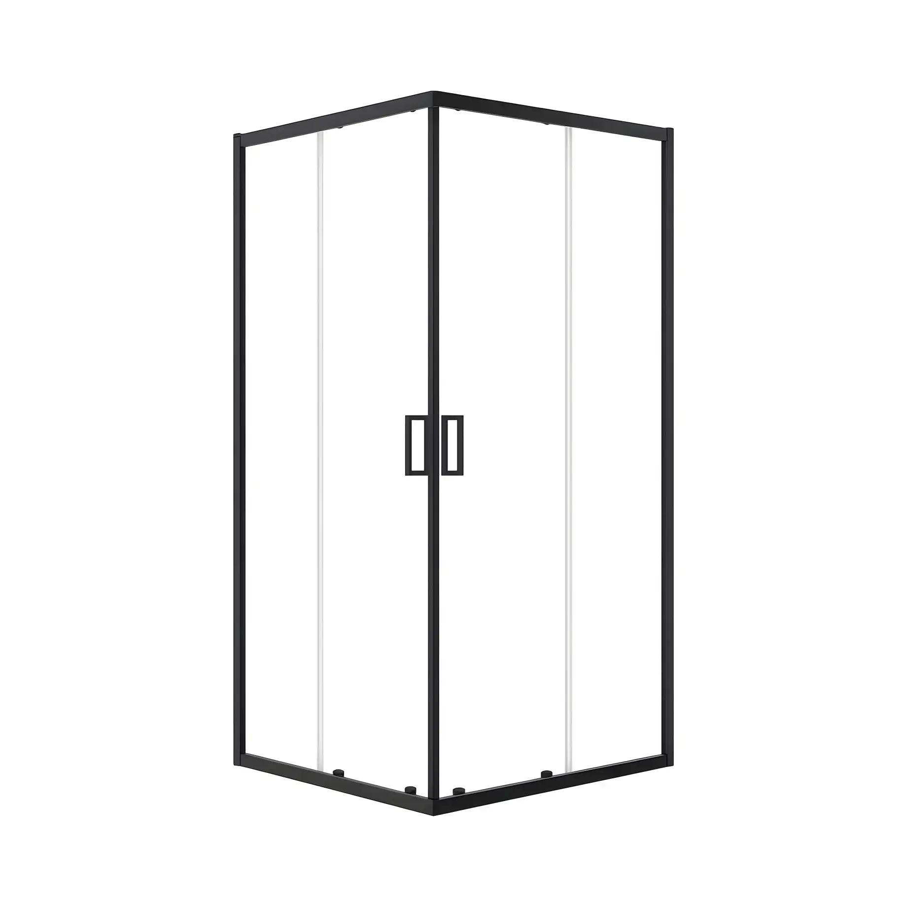 Душова кабіна Suvia 2D R55 New Trendy K-5117 Black 80 х 80 х 190 см — вид на білому тлі